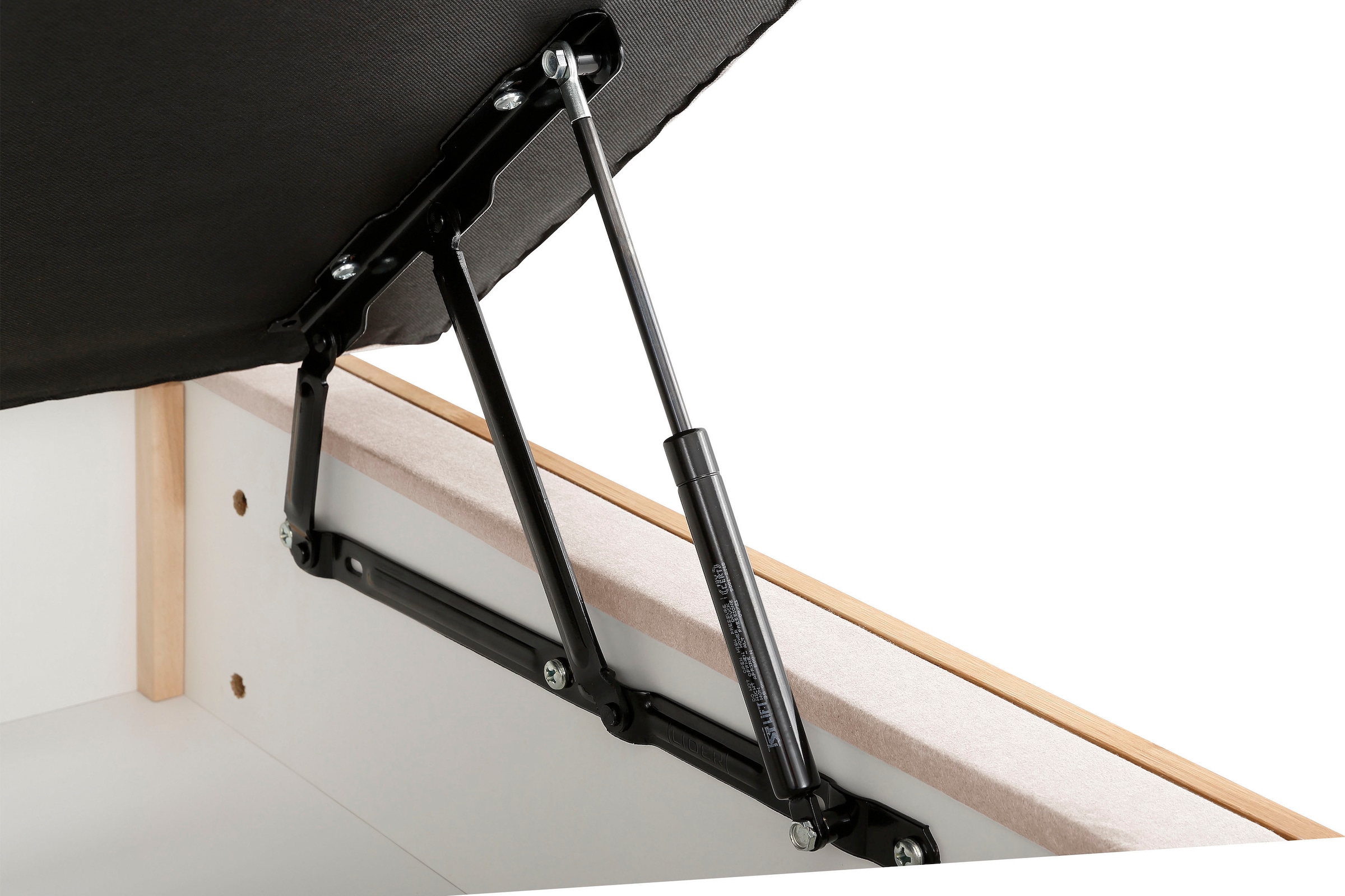 GOODproduct Boxspringbett, LED-Beleuchtung, mit zertifizierten, recycelten Bezugsstoffen