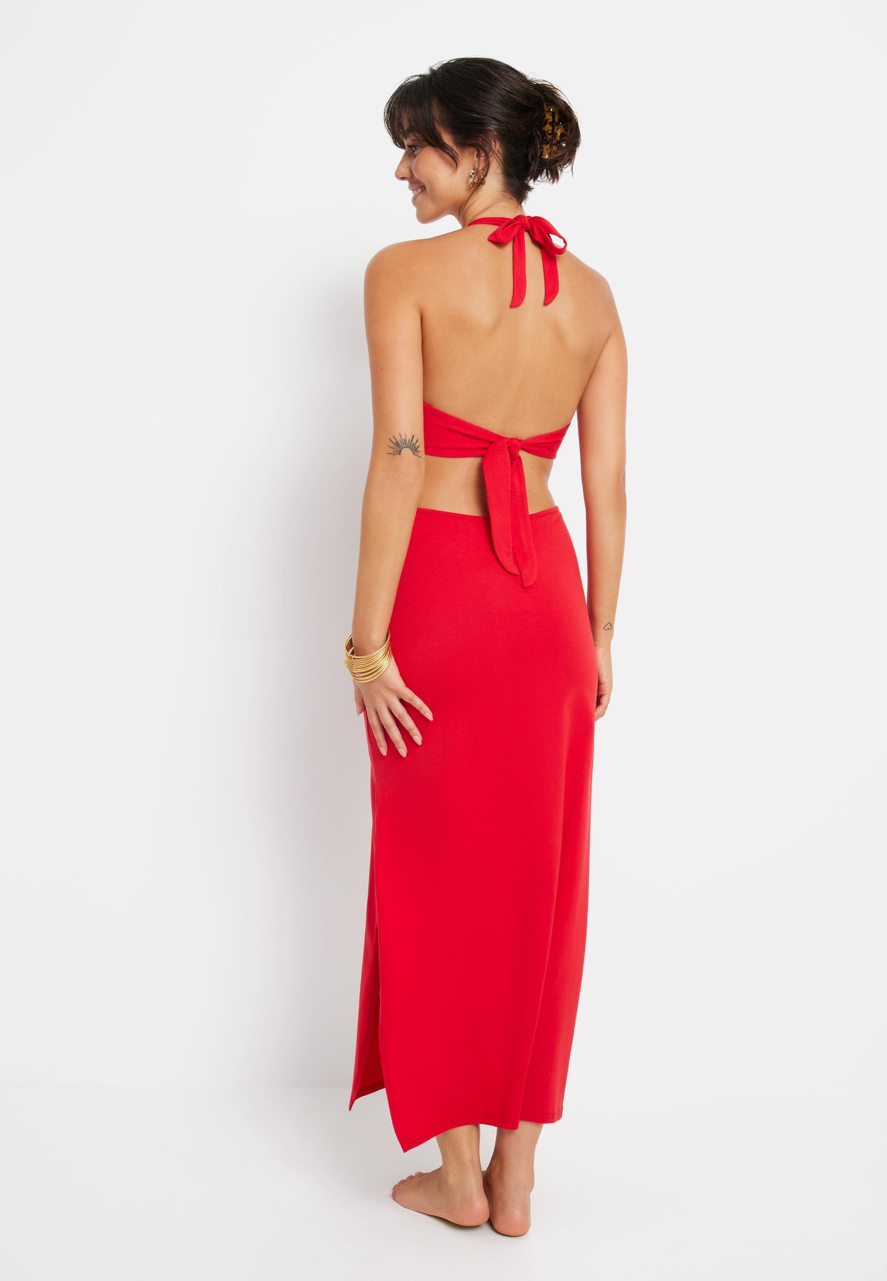 LSCN by LASCANA Neckholderkleid, mit Cut-outs