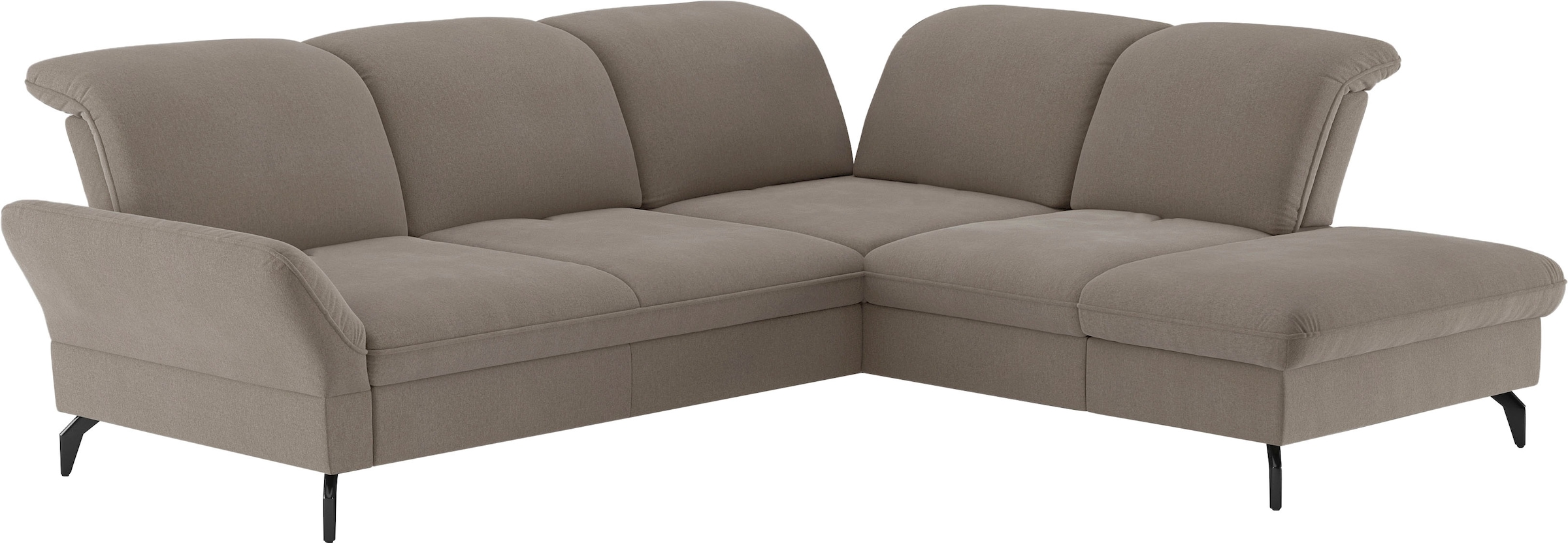 sit&more Ecksofa »Leandro L-Form«, Wahlweise mit Bett-, Kopfteil - und Armlehnfunktion, sowie Stauraum