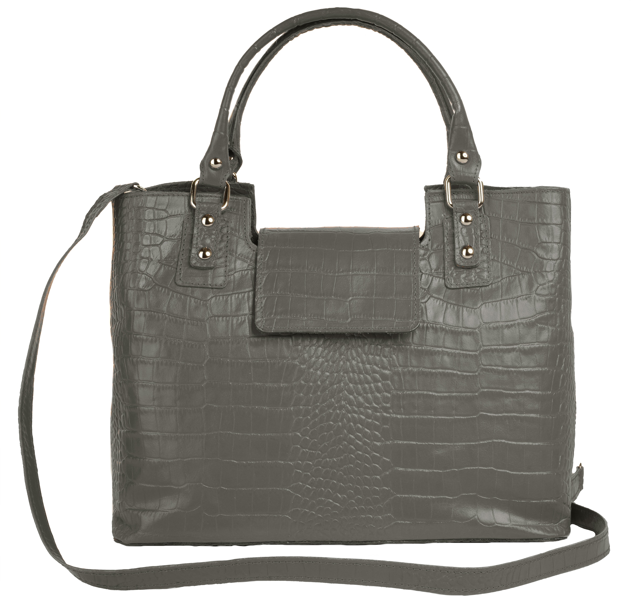 Cluty Henkeltasche, echt Leder, Made in Italy