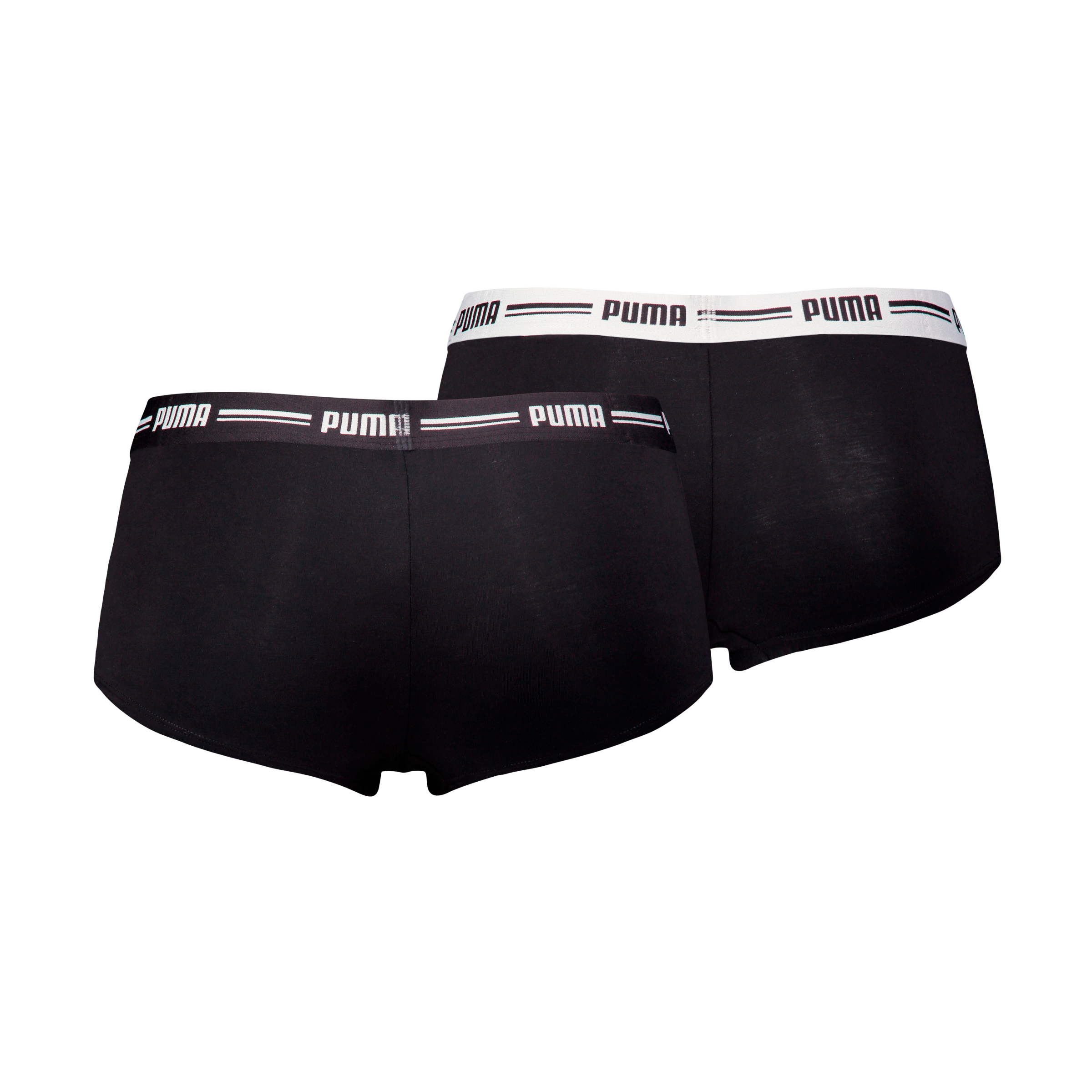 PUMA Panty »PUMA WOMEN MINI SHORT 2P« 2er Pack, schmaler Logo-Gummibund