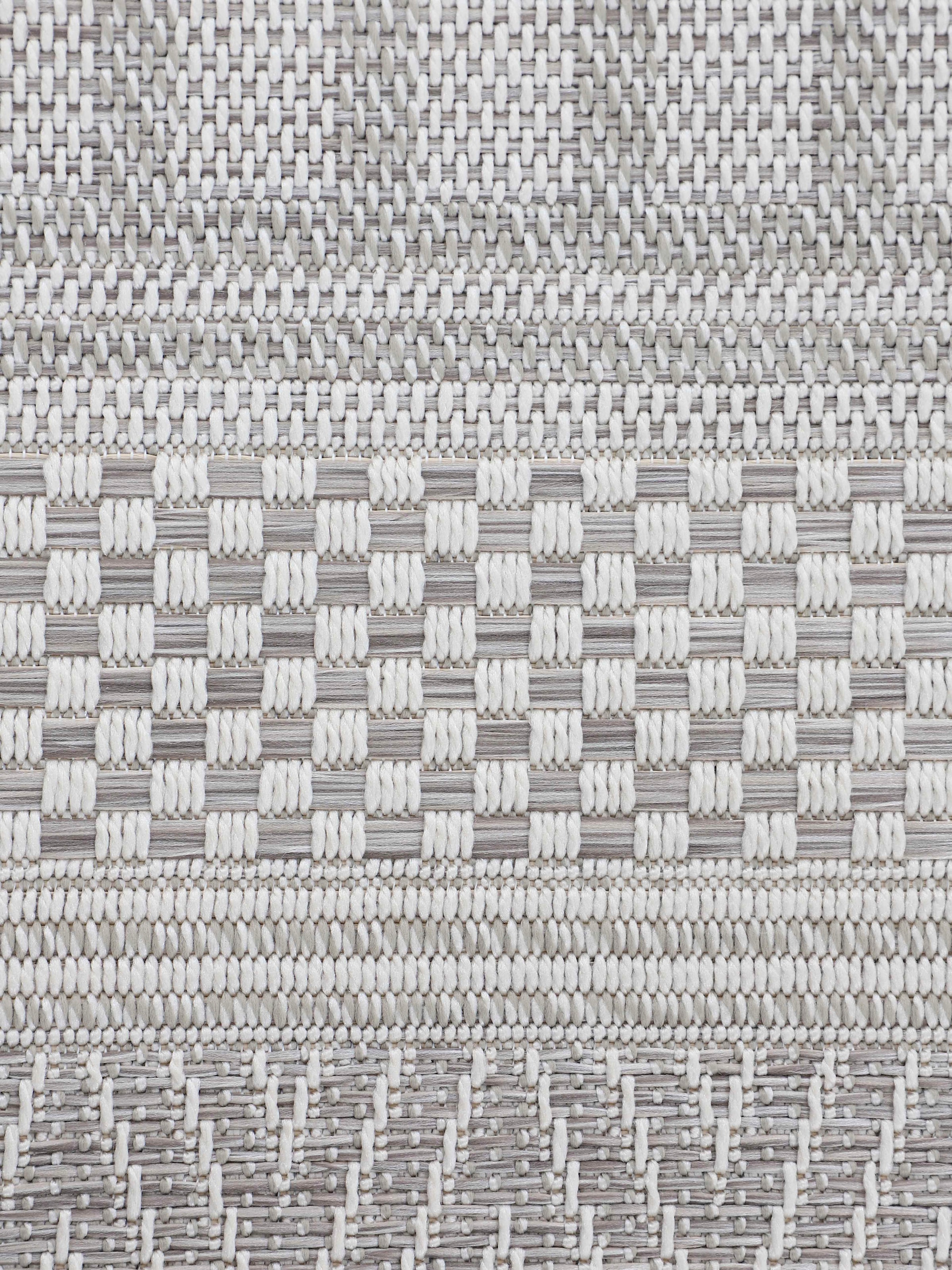 carpetfine Teppich »Boho 100«, rund, 4 mm Höhe, robustes Flachgewebe, Sisal Optik, UV-beständig, Aussenbereich