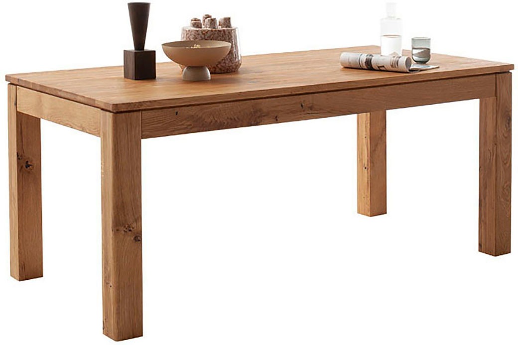 MCA furniture Esstisch »ETNA 4-Fuss Tisch«, (Einzelstück), Massivholz,durchgehende Lamelle,Stollenfuss 10x10cm,Tischplatte 2,5cm