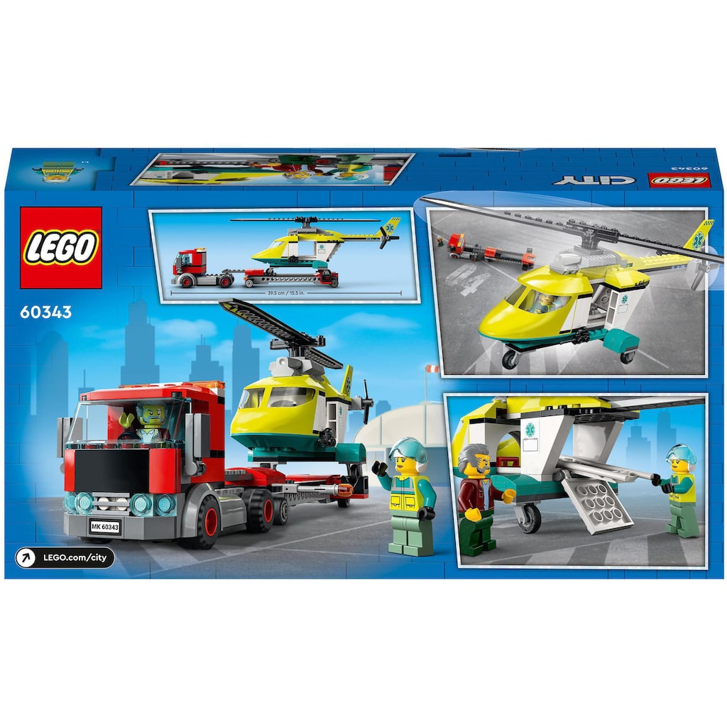 LEGO® Konstruktionsspielsteine »Hubschrauber Transporter (60343), LEGO® City«, (215 St.)