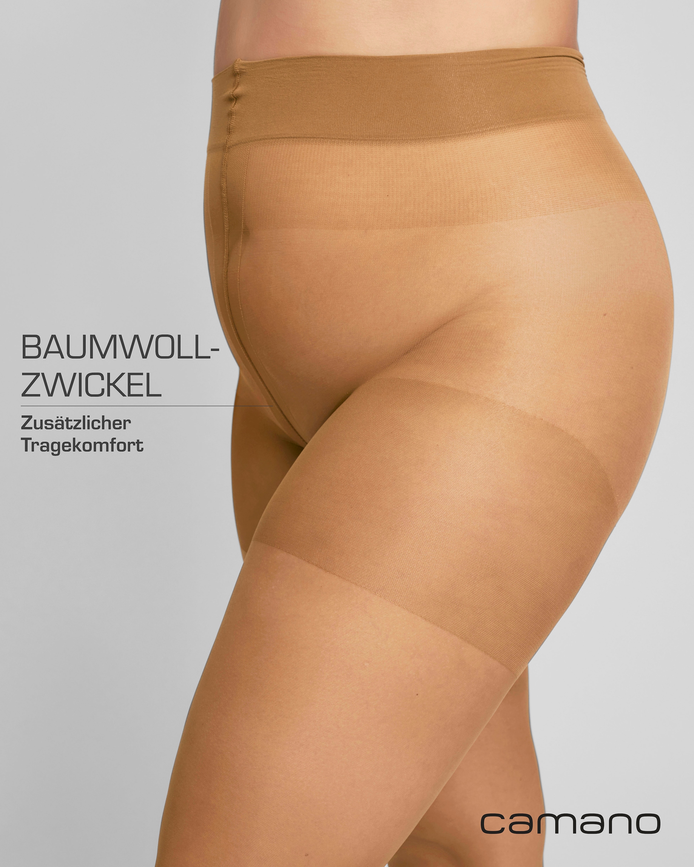 Camano Feinstrumpfhose »fine curvy«, (1 St.), mit nahtlosem Bundabschluss