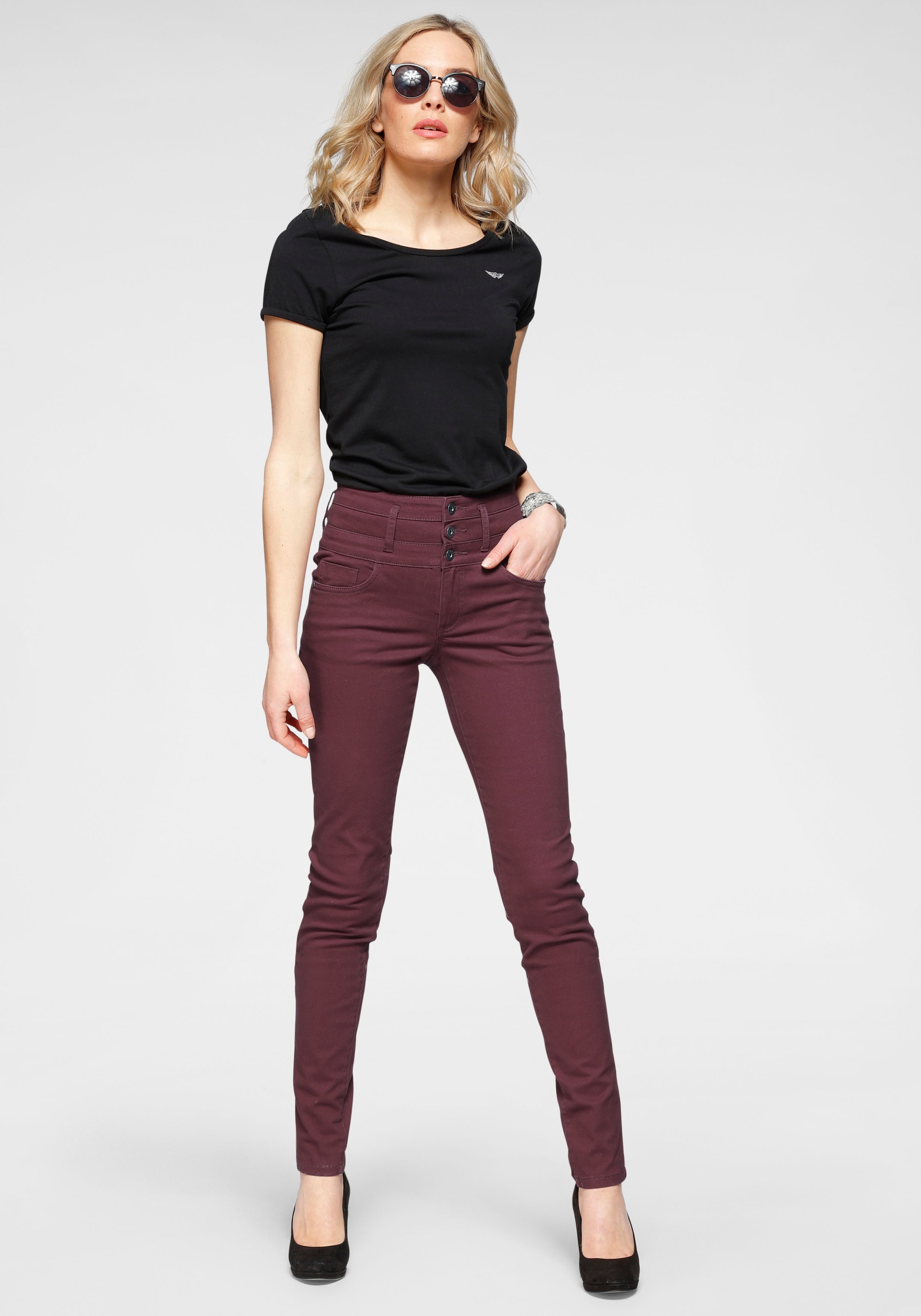 Arizona Slim-fit-Jeans »mit bei Waist High breitem Jelmoli-Versand shoppen extra online Bund«, Schweiz
