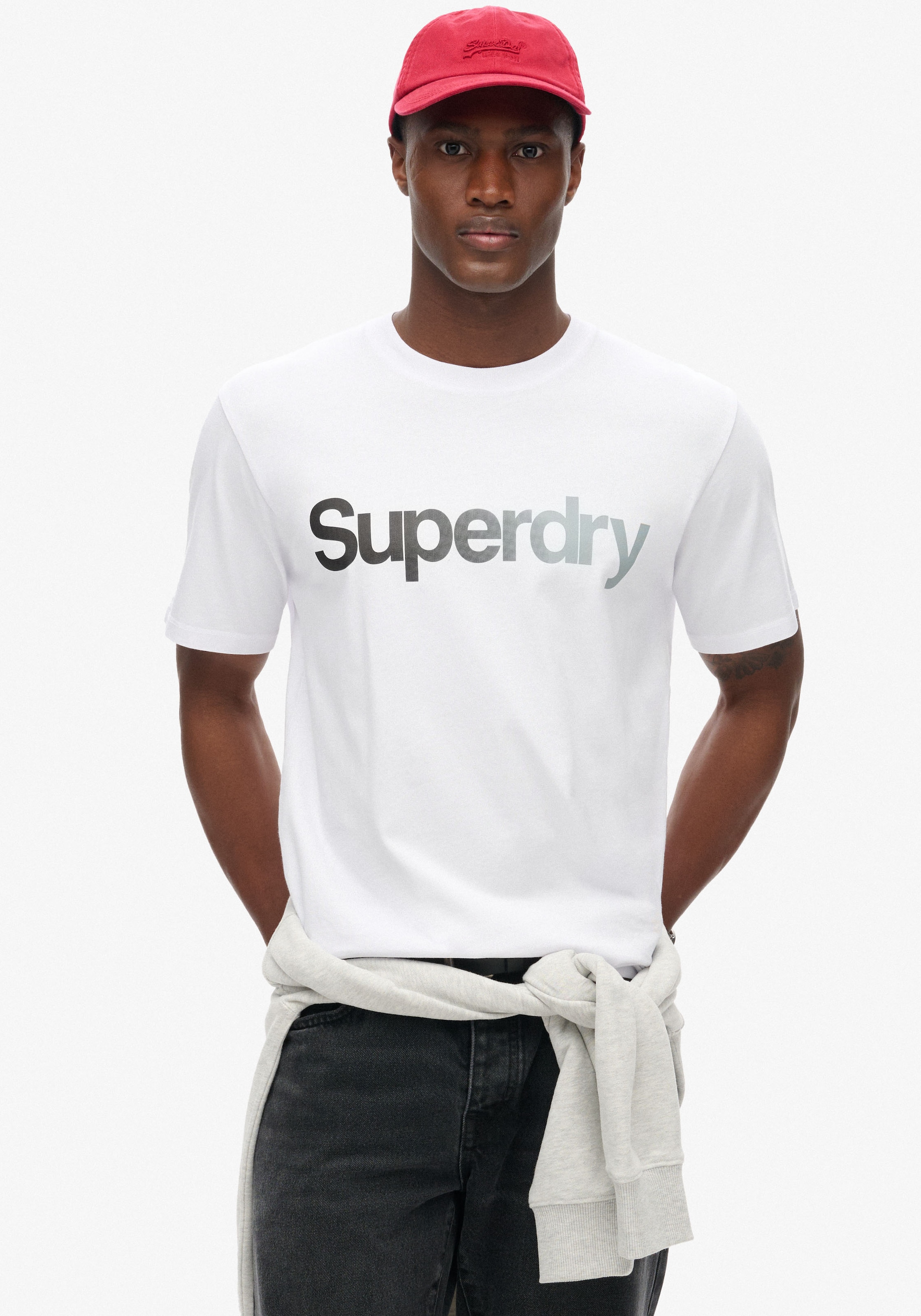 Superdry Rundhalsshirt »CORE LOGO FADE LOOSE TEE«