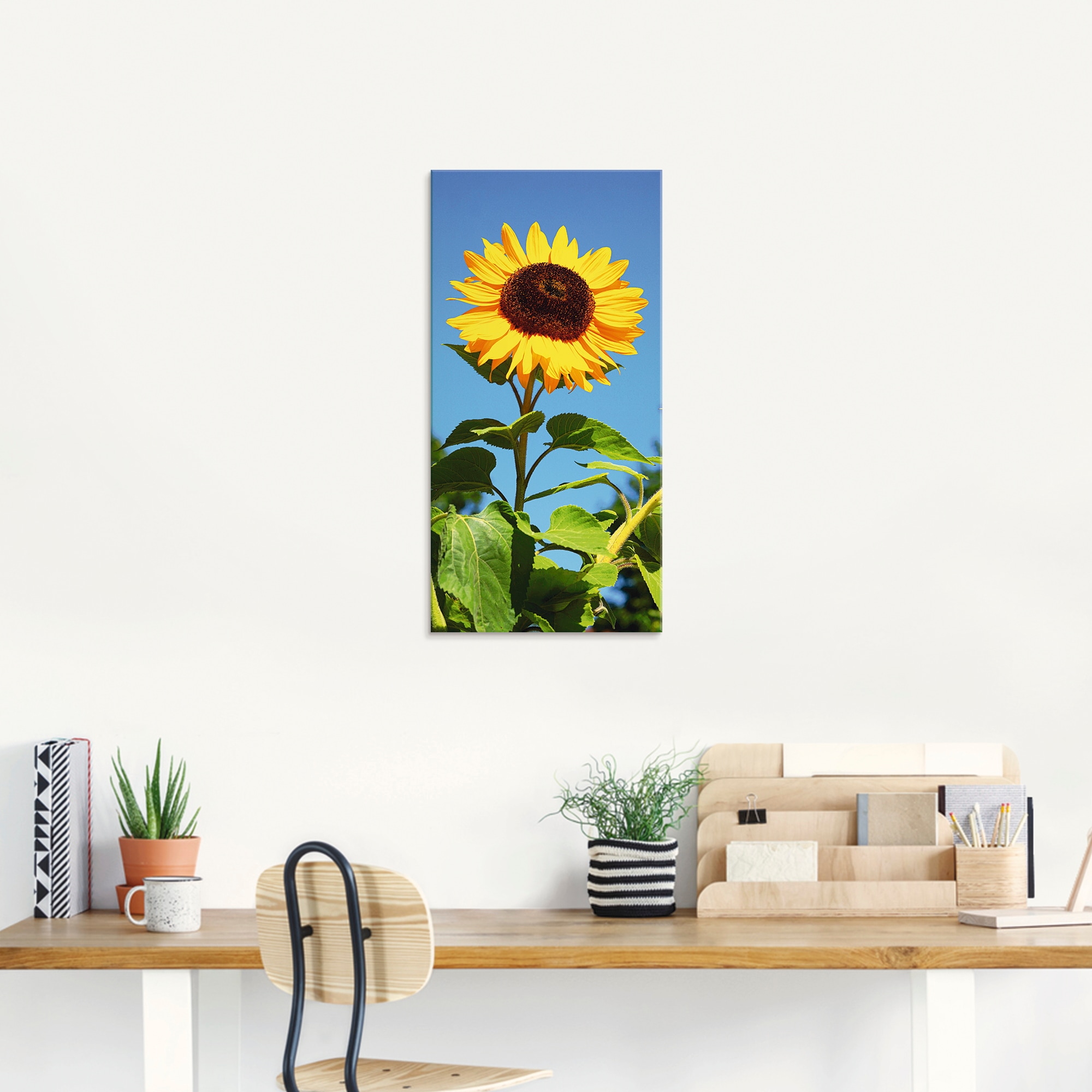 Artland Glasbild »Grosse Sonnenblume«, Blumen, (1 St.), in verschiedenen Grössen