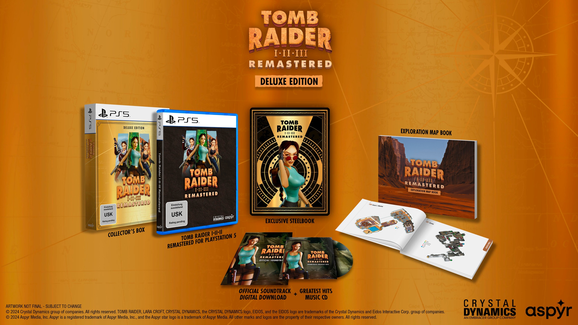 Aspyr Media Spielesoftware »Tomb Raider I-III Remastered Deluxe Edition«, PlayStation 5