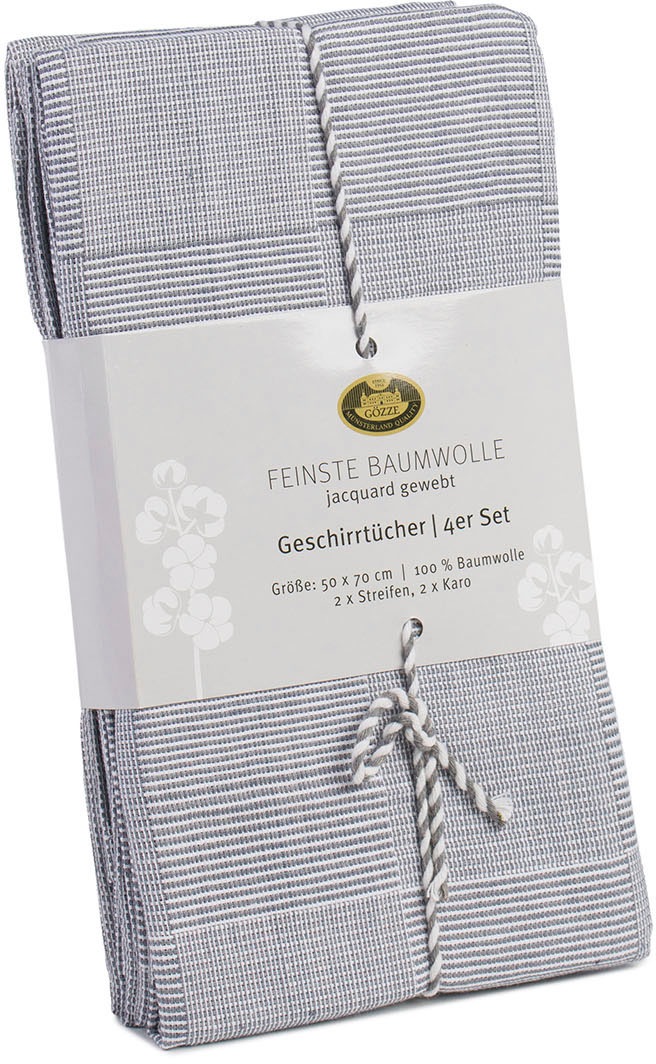 Gözze Geschirrtuch »Geschirrtücher, Des. 60054«, (Set, 4 tlg.), aus 100% Baumwolle, jacquard gewebt