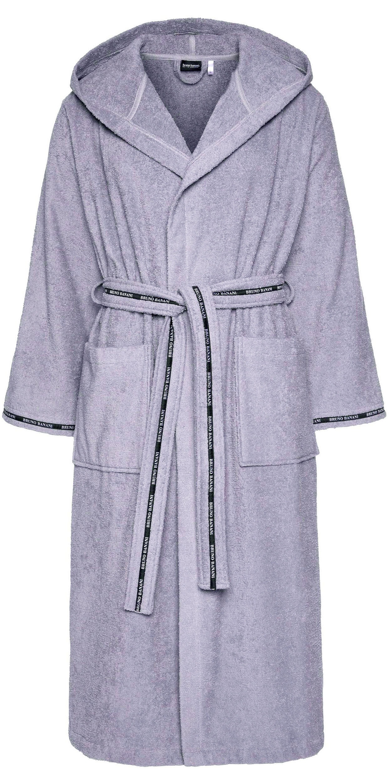 Bruno Banani Herrenbademantel »Danny, Normallänge & Überlänge, auch in extra lang, Hotelbademantel«, (1 St.), mit Logostreifen, Herren Bademantel aus 100% Baumwolle, S-4XL