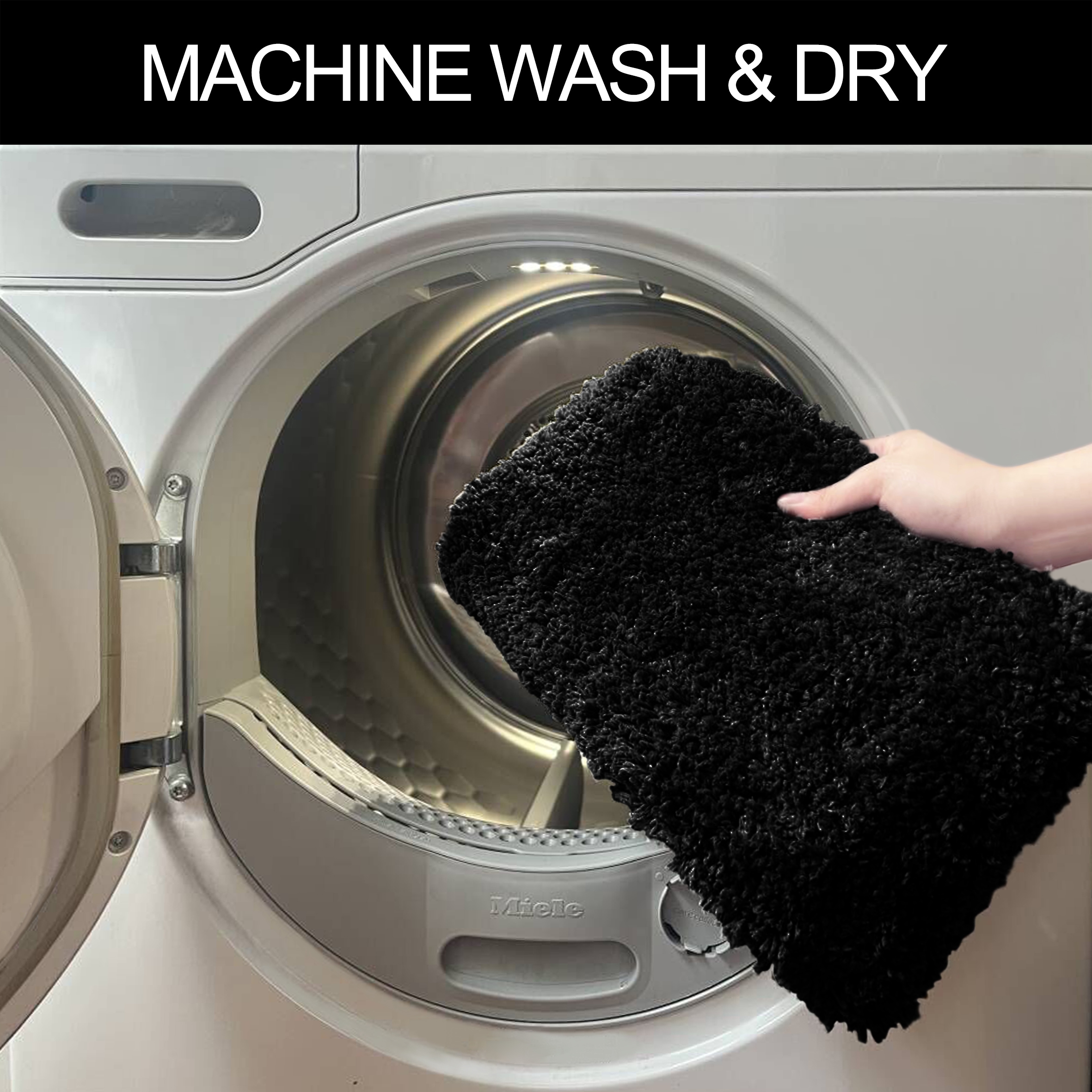 my home Badematte »Sanremo, Badvorleger, Badezimmer Teppich, sehr weich«, rutschhemmend beschichtet, fussbodenheizungsgeeignet-schnell trocknend, Badteppich, unifarben, rechteckig, rund & als 3-tlg. Set erhältlich