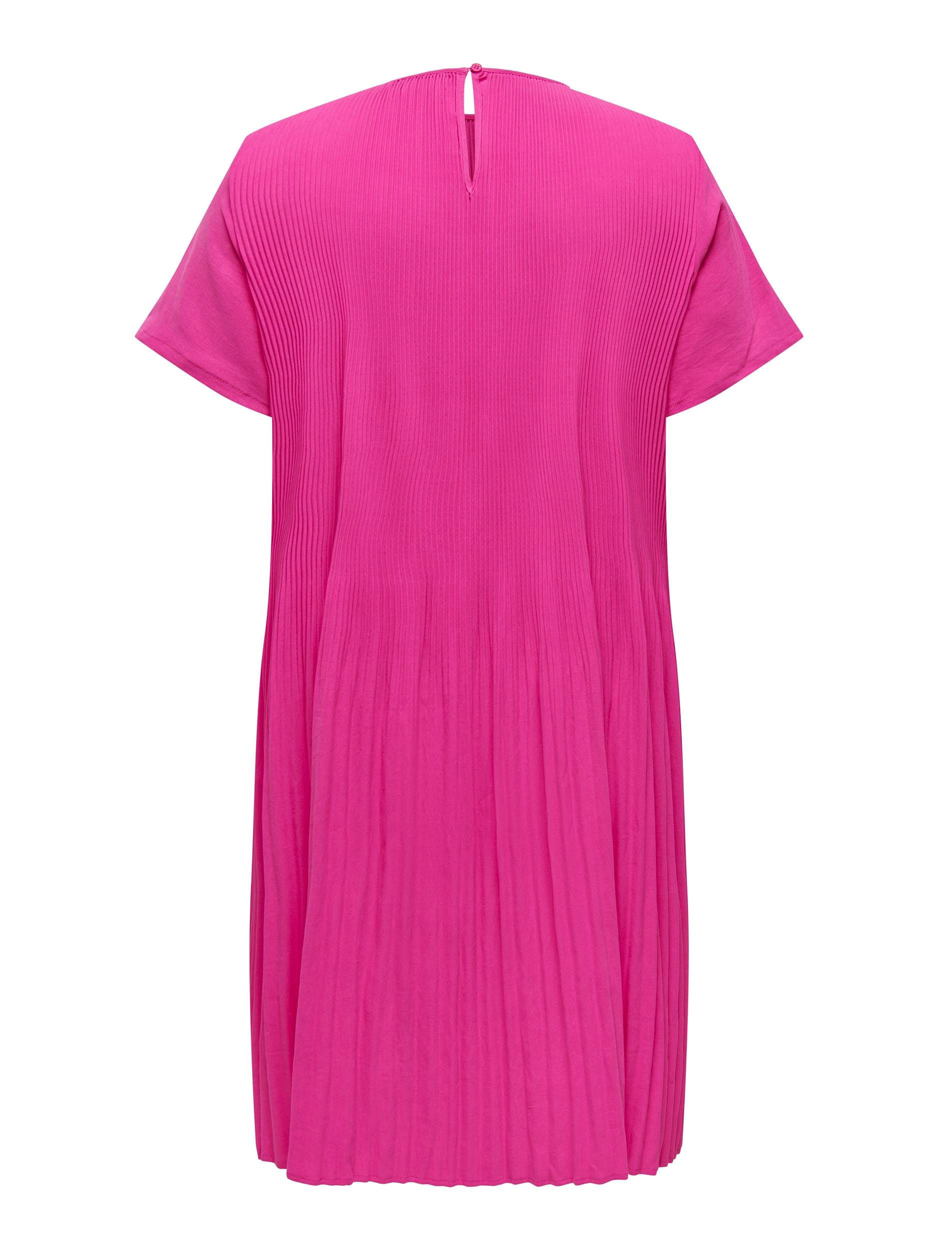 ONLY CARMAKOMA Minikleid »CARBADOTTE S/S BLK DRESS WVN«, mit Plisseefalten