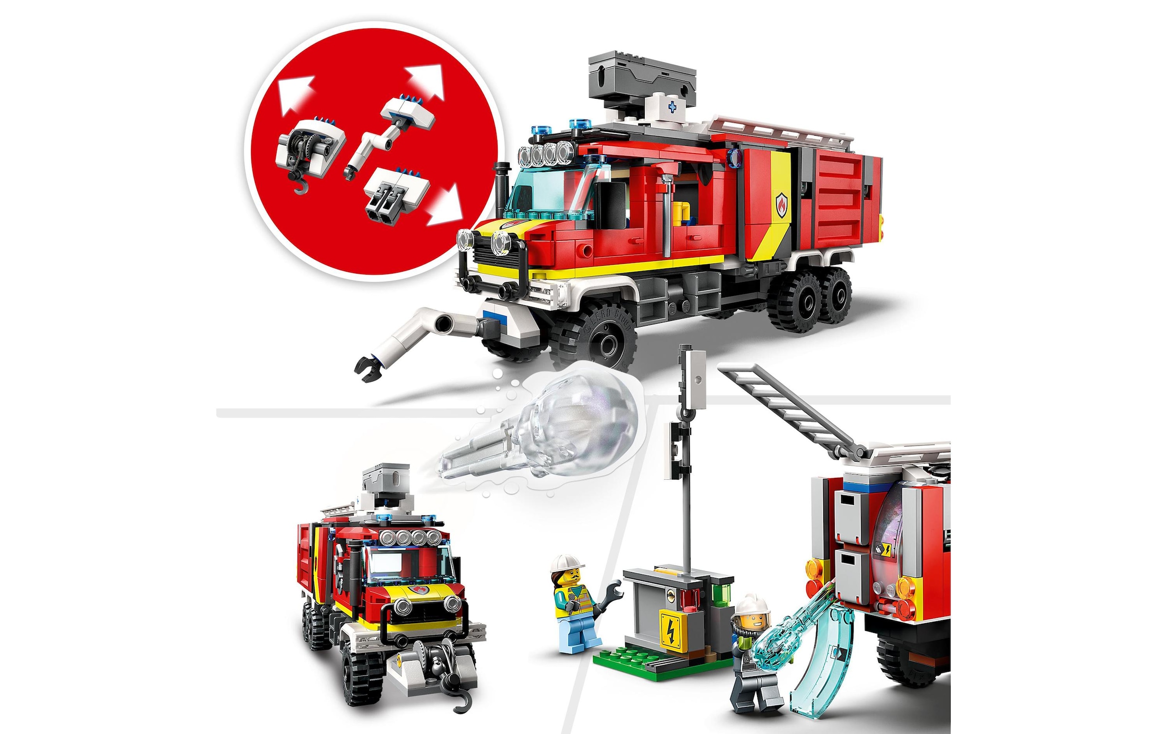 LEGO® Konstruktionsspielsteine »Einsatzleitwagen der Feuerwehr«, (502 St.)