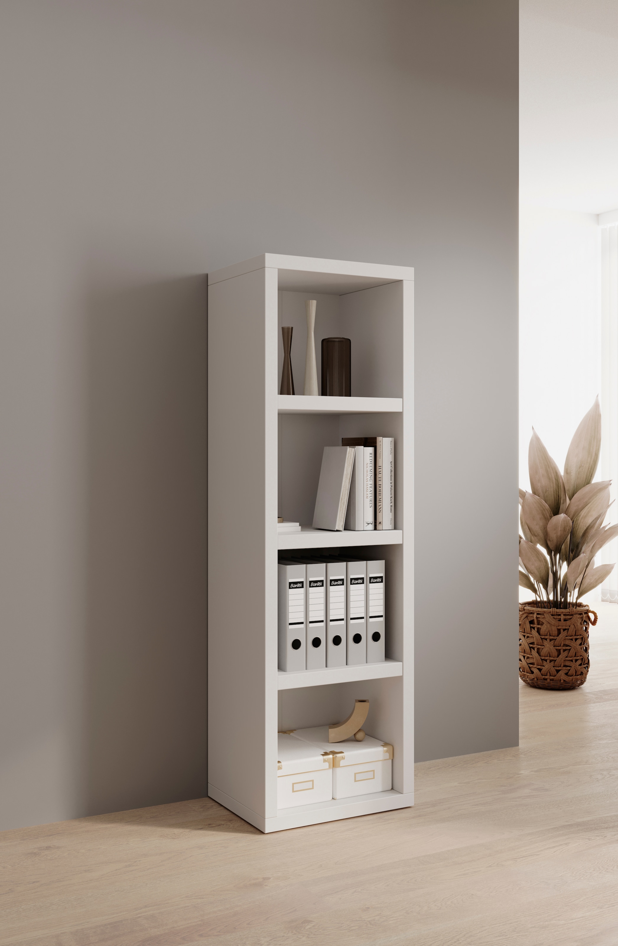 BEGA OFFICE Aktenregal »Modica«, Büroregal weiss, Bücherregal mit offenen Fächer