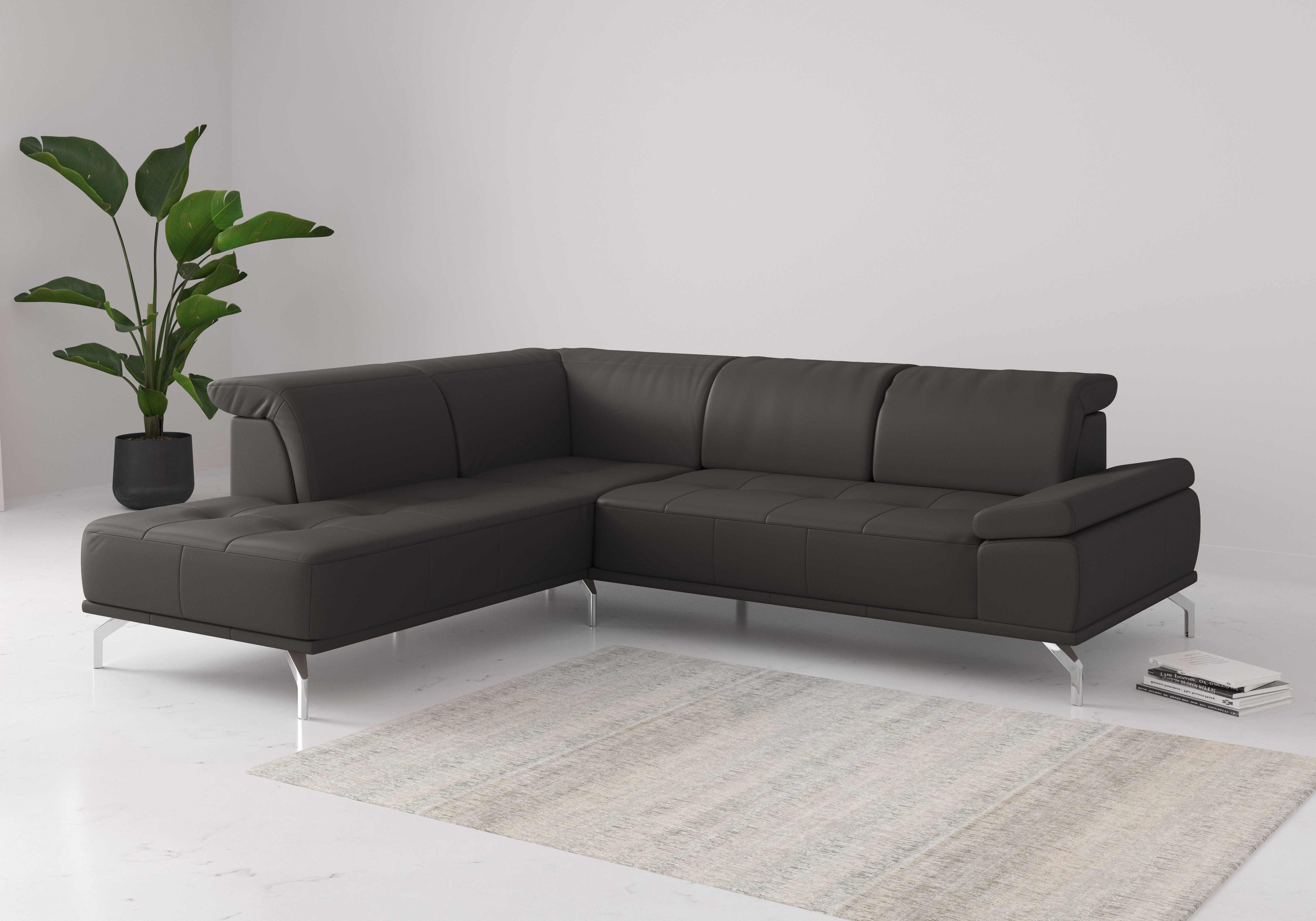 Home affaire Ecksofa "Caluna" Inkl.Sitztiefenverstellung, wahlweise mit Kopf- und Armteilverstellung