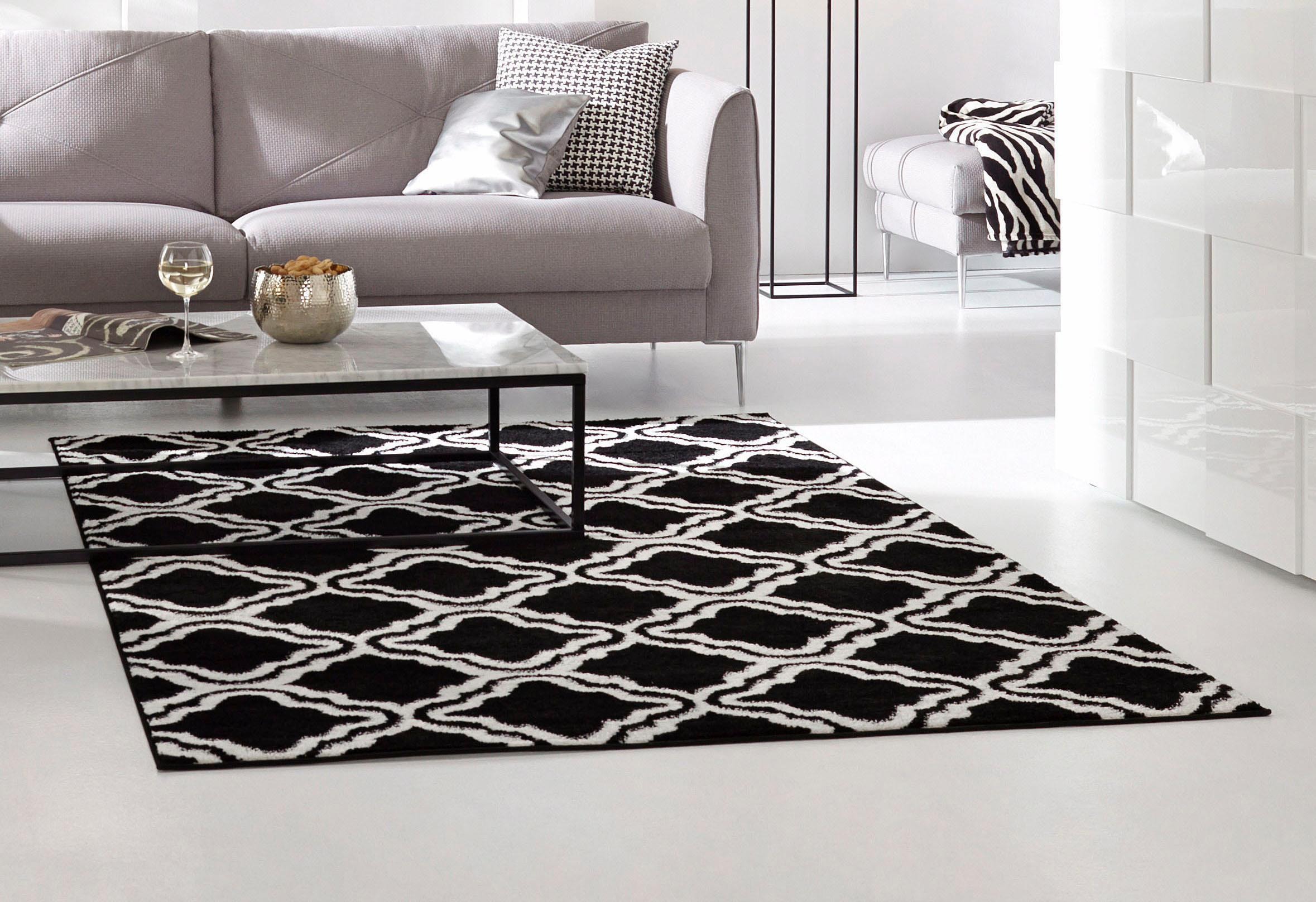 my home Teppich »Debora«, rechteckig, Kurzflor, Teppich gemustert,  geometrisches Design, weich online shoppen | Jelmoli-Versand