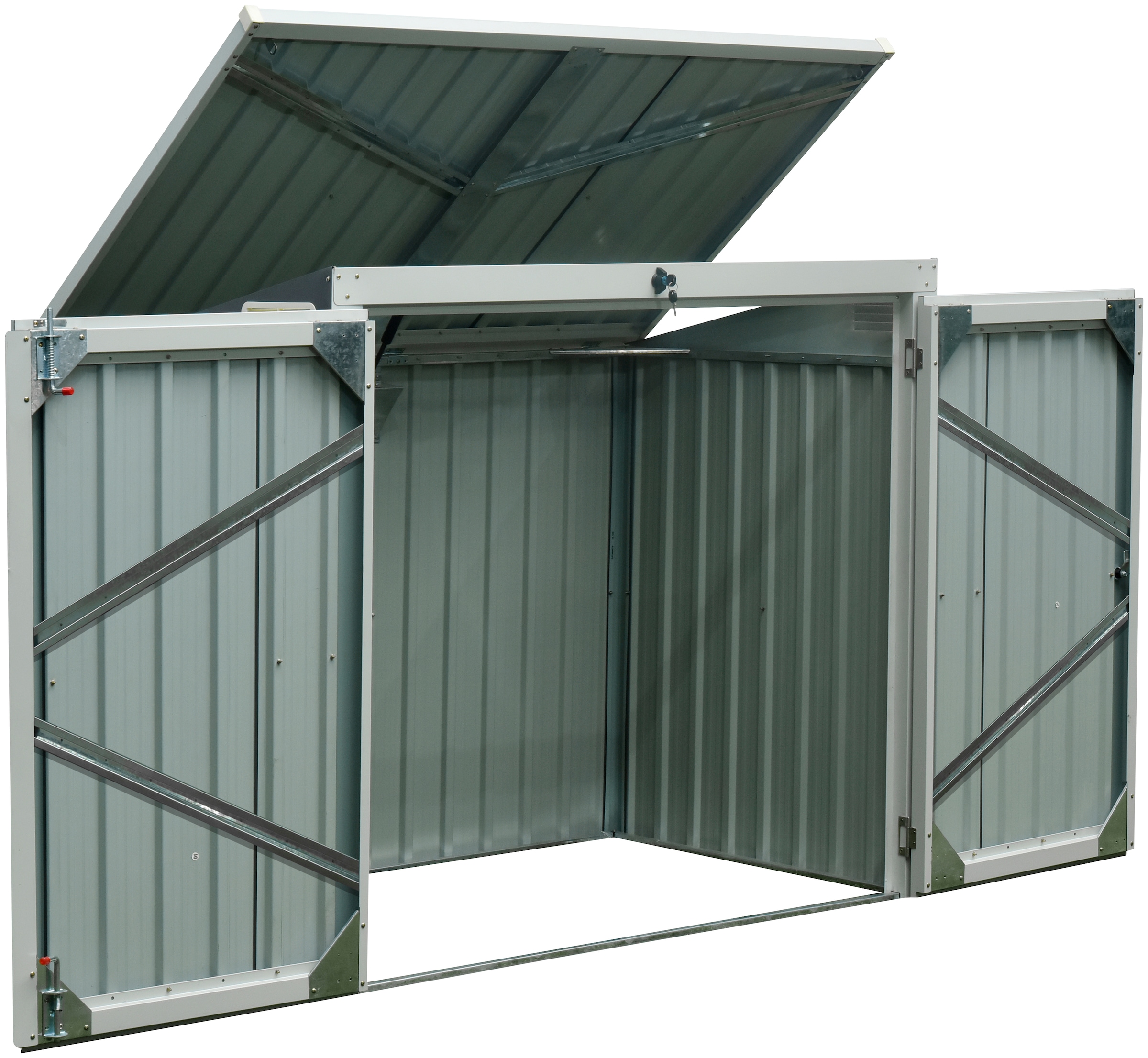 KONIFERA Mülltonnenbox »Tobi 2«, für 2x240 l, BxTxH: 158x134x101 cm