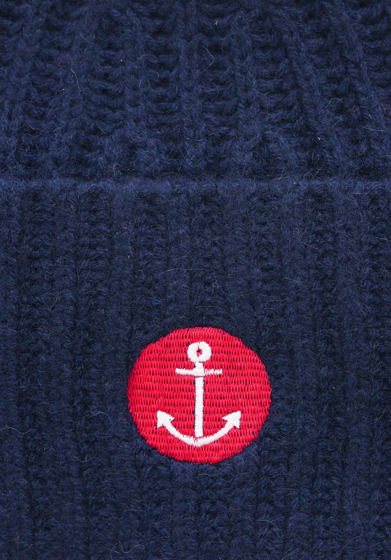 Zwillingsherz Beanie »Beanie mit Anker Stickerei«, (Packung), mit auffälligem Anker-Motiv