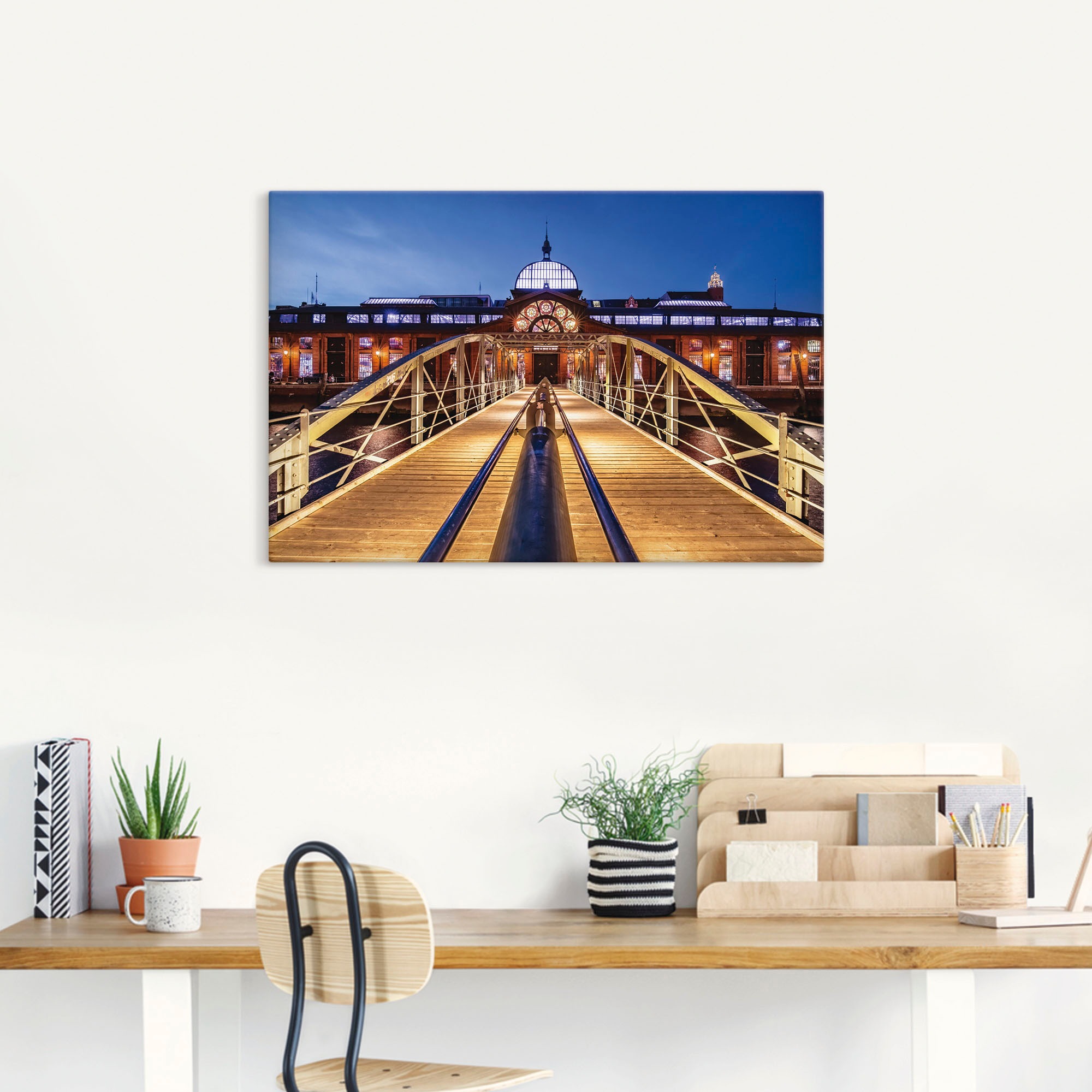 Artland Wandbild »Fischmarkt Hamburg«, Hamburg, (1 St.), als Alubild, Outdoorbild, Leinwandbild, Wandaufkleber, versch. Grössen