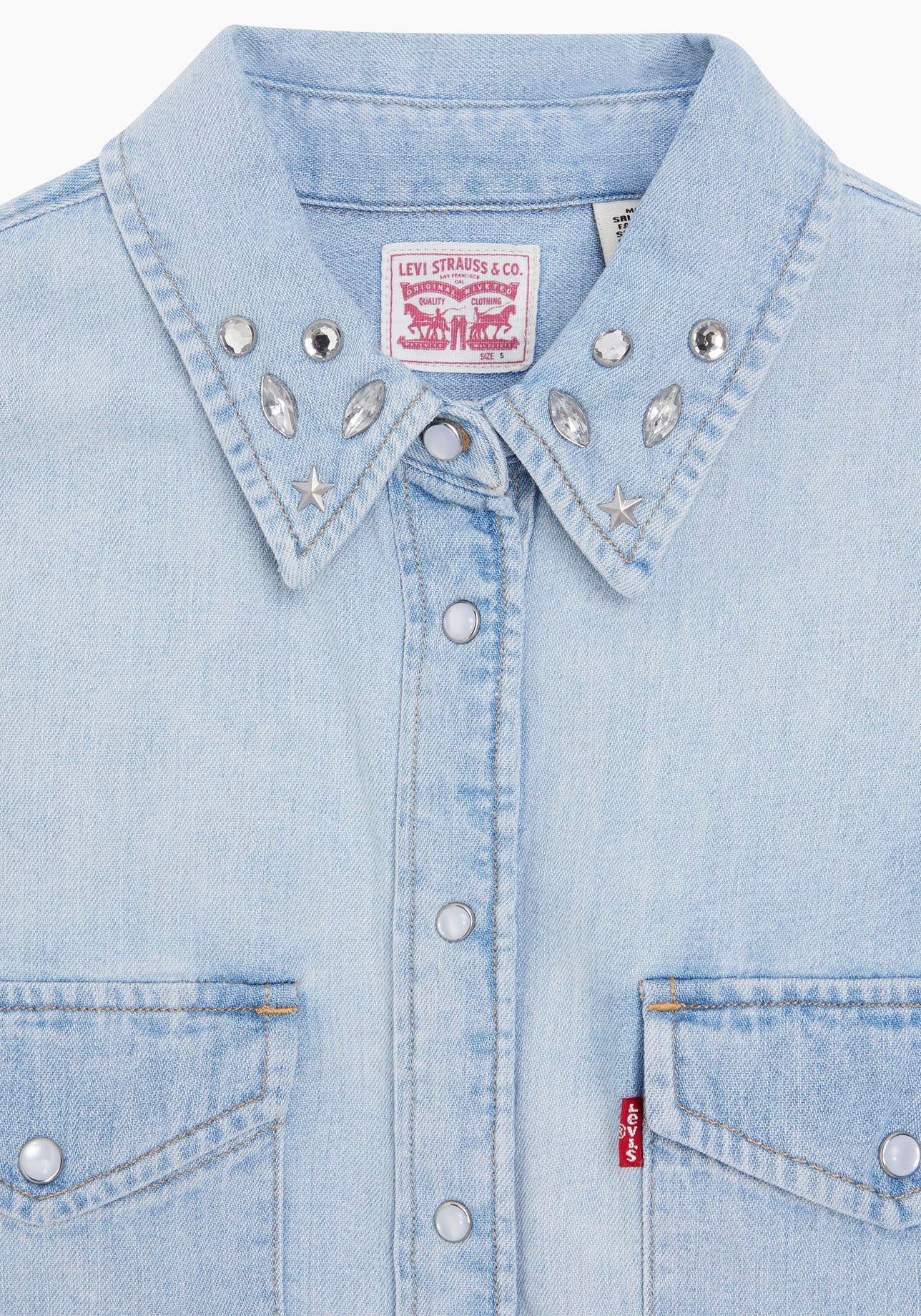 Levi's® Jeansbluse »ICONIC WESTERN«, mit Strass- und Glitzerapplikationen auf dem Kragen