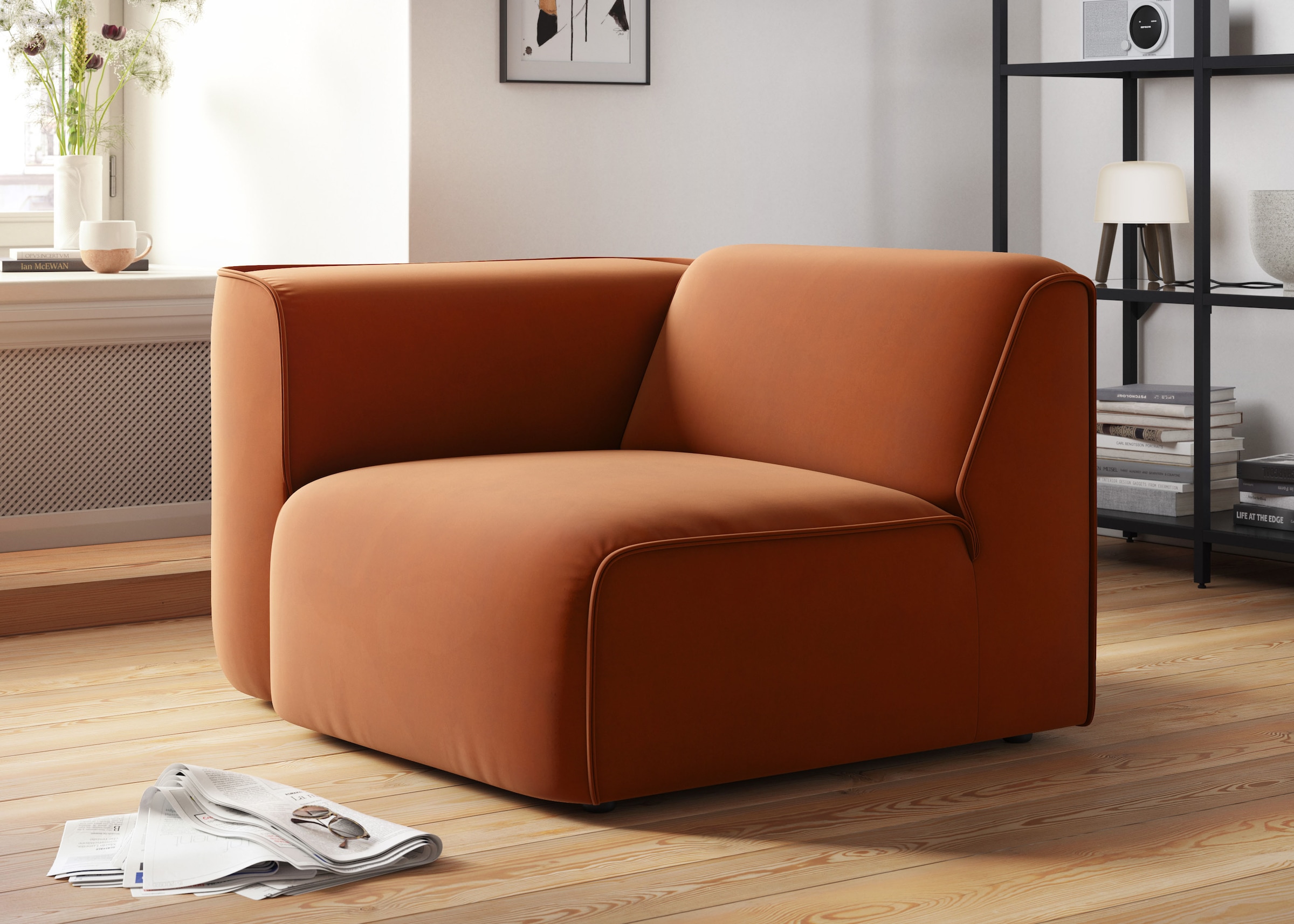 RAUM.ID Sessel »Merid Sofa-Eckelement, Masse B/T/H: 109/97/46 cm«, als Modul oder separat verwendbar, für individuelle Zusammenstellung
