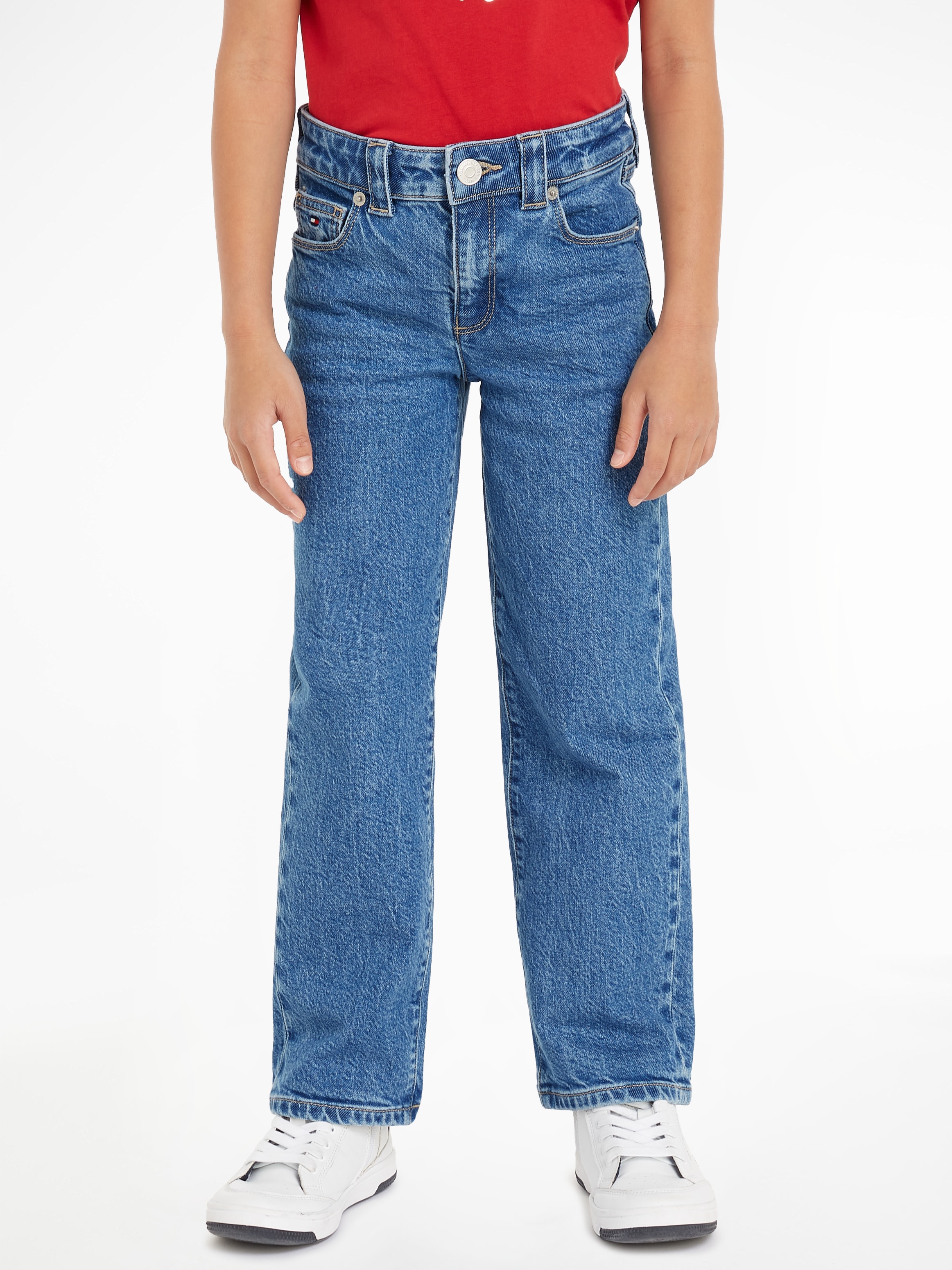 Tommy Hilfiger Bootcut-Jeans »GIRLFRIEND COMFORT DENIM«, Kinder bis 16 Jahre im 5-Pocket-Style