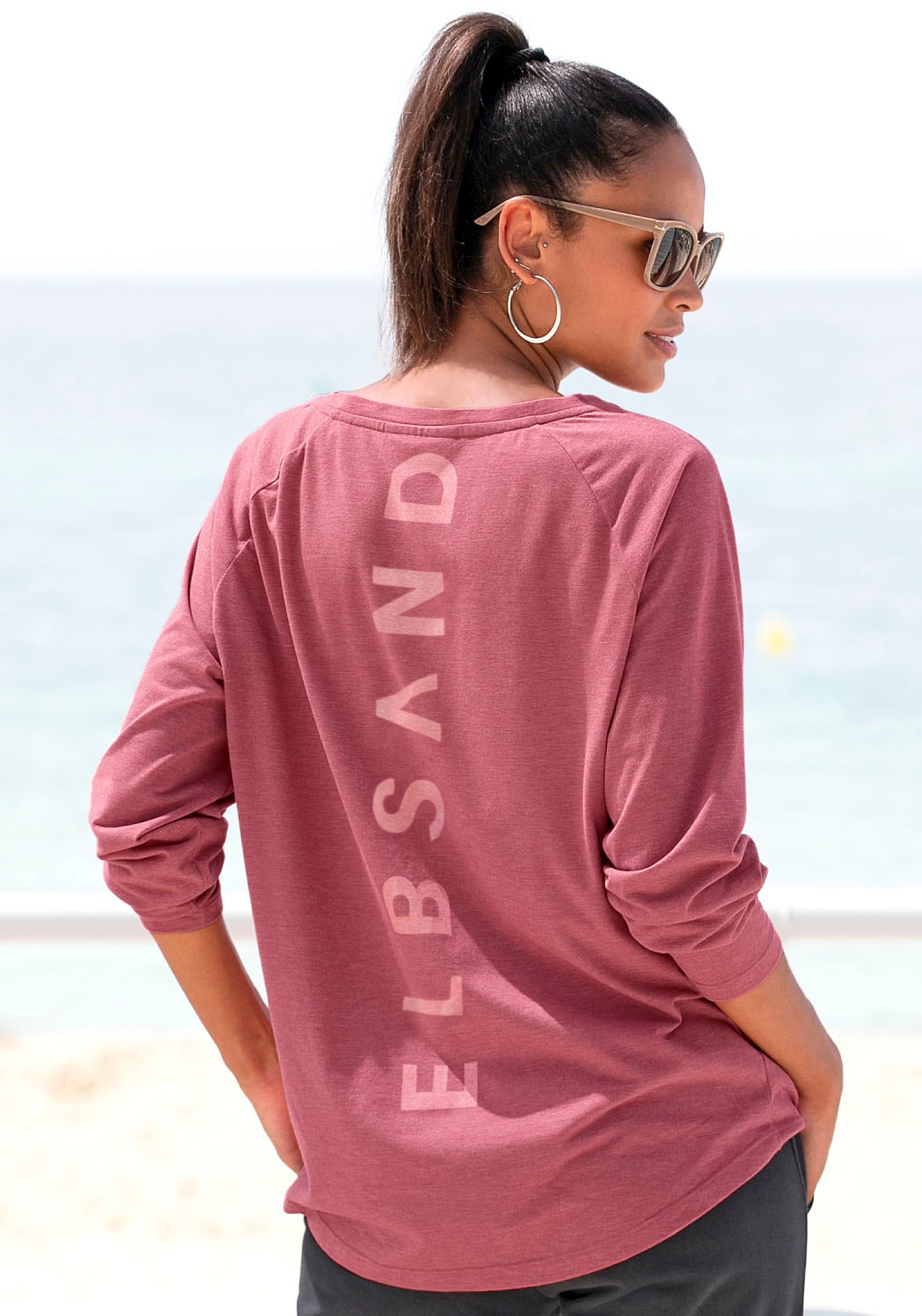 Elbsand Longsleeve »Tira«, mit Logodruck hinten, Langarmshirt, sportlich-casual