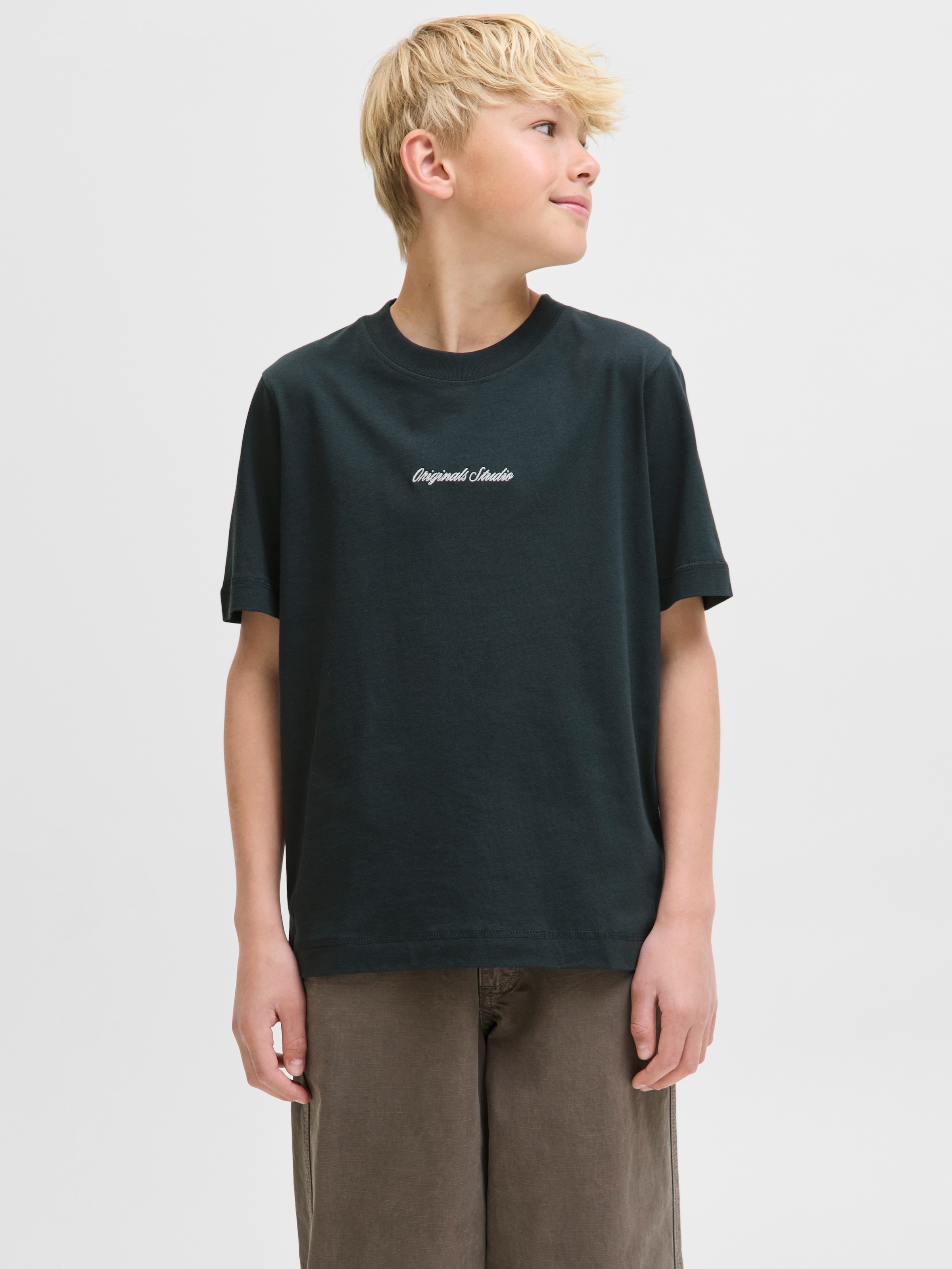 Jack & Jones Junior T-Shirt »JORNORREBRO EMB TEE SS CN NOOS JNR« Baumwolle, relaxed fit, Kurzarm