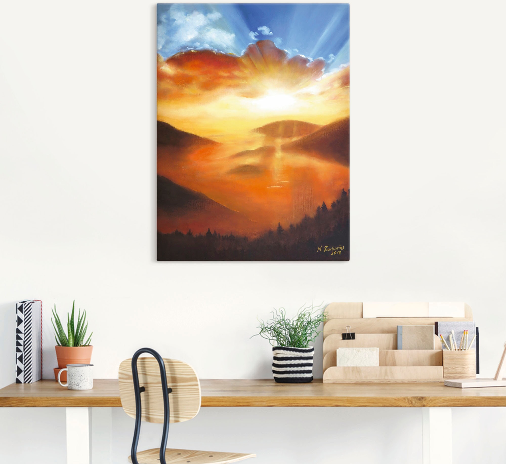 Artland Wandbild (1 Jelmoli-Versand Sonnenuntergang der Leinwandbild, Bilder kaufen Grössen Poster verschied. | »Erwachen als St.), in in vom & Natur«, -aufgang, online