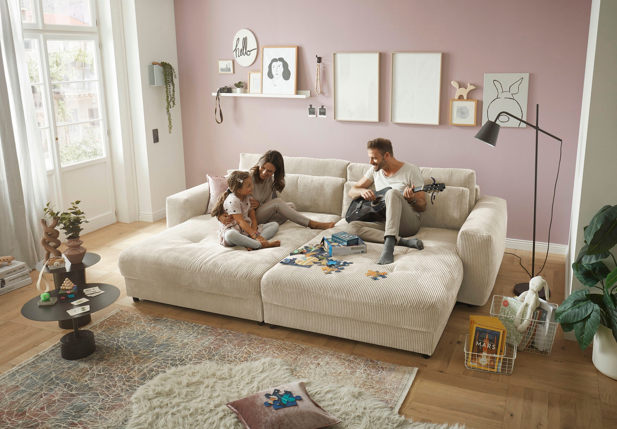 ED EXCITING DESIGN Loveseat »Barura«, (2 St.), frei im Raum stellbar, inkl. 2 Rücken- und 2 Nierenkissen