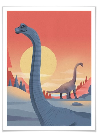 Wall-Art Poster »Brachiosaurus«, Dinosaurier, (1 St.), Poster, Wandbild, Bild, Wandposter kaufen