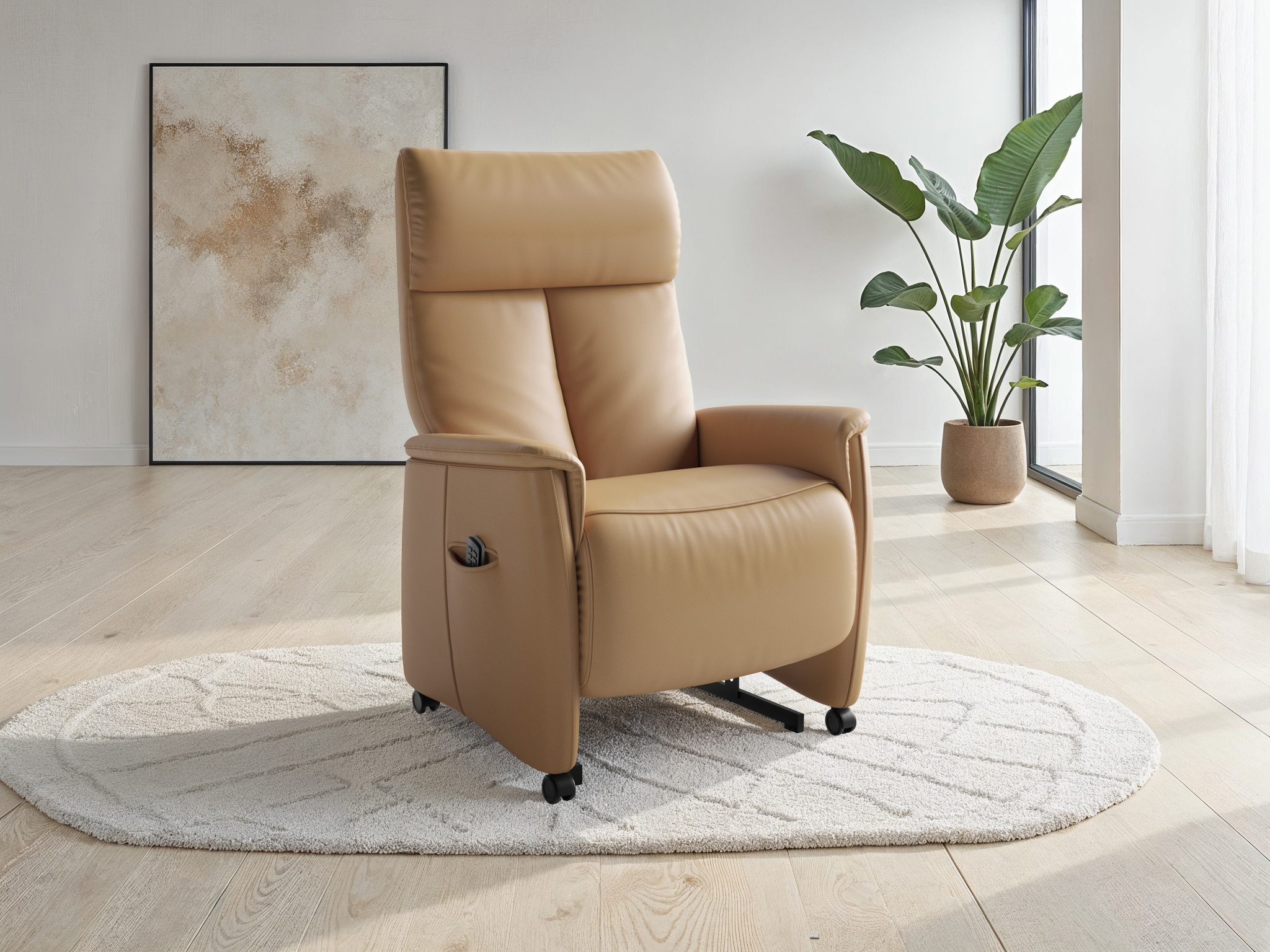 sit&more TV-Sessel "Cremona Comfort Plus, Leder" bis 200 Kg belastbar, mit Herz-Waage Funktion