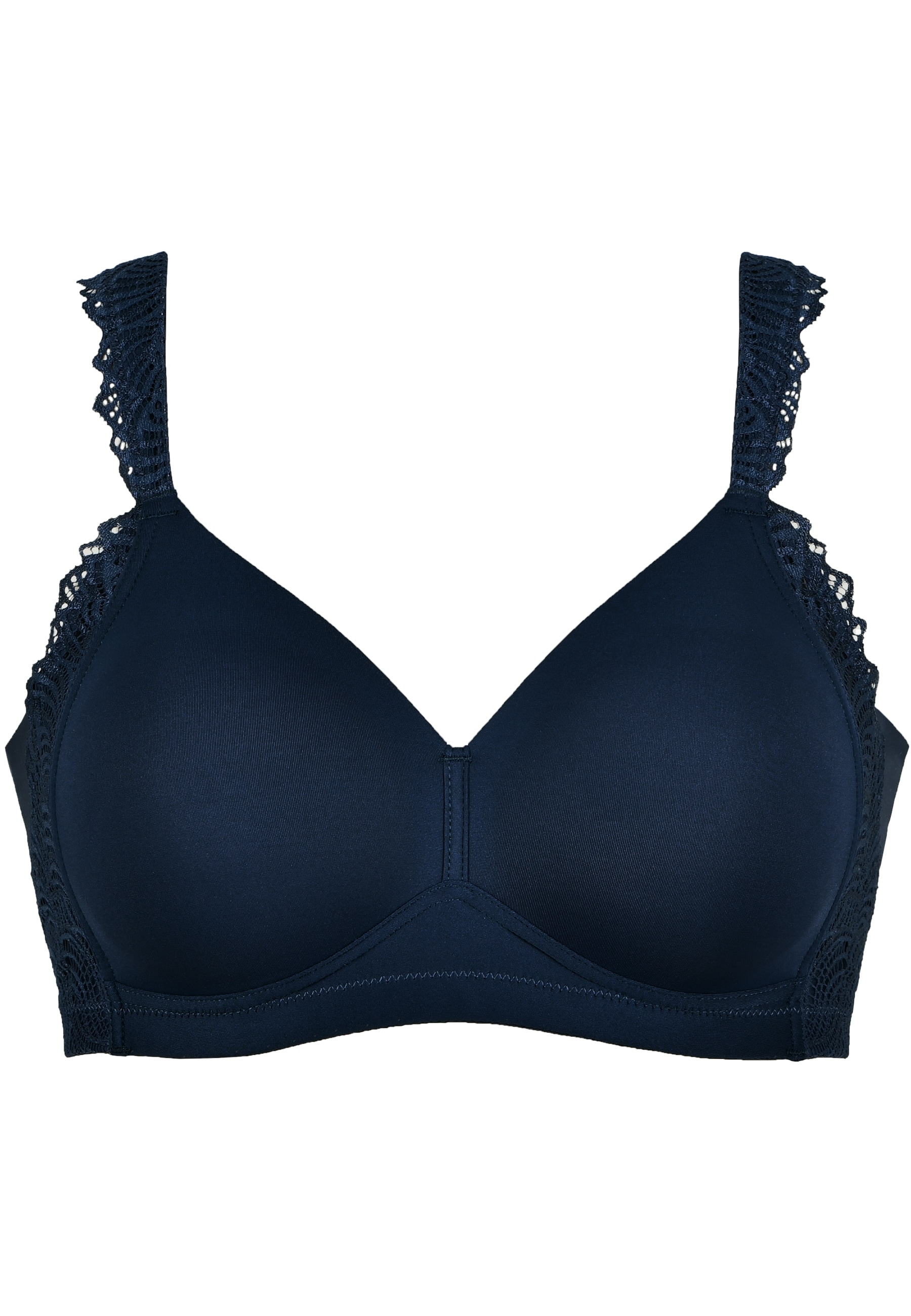 Naturana Bügelloser BH "The Friday" 1 vorgeformte Cups, breite Träger, ohne Bügel, mit Spitze, bequem
