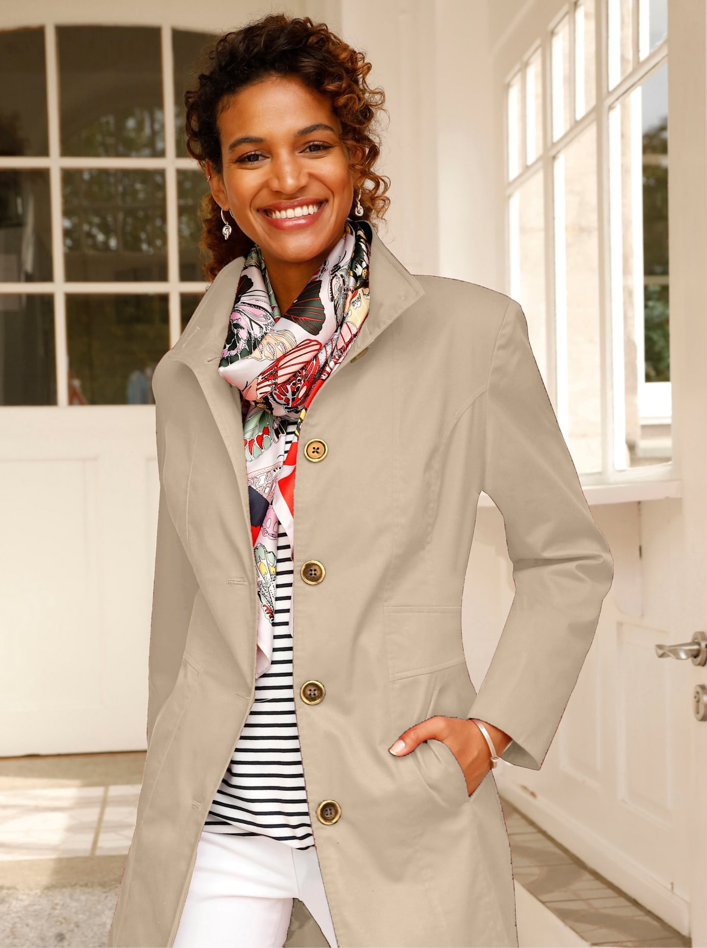 Casual Looks Langjacke ohne Kapuze