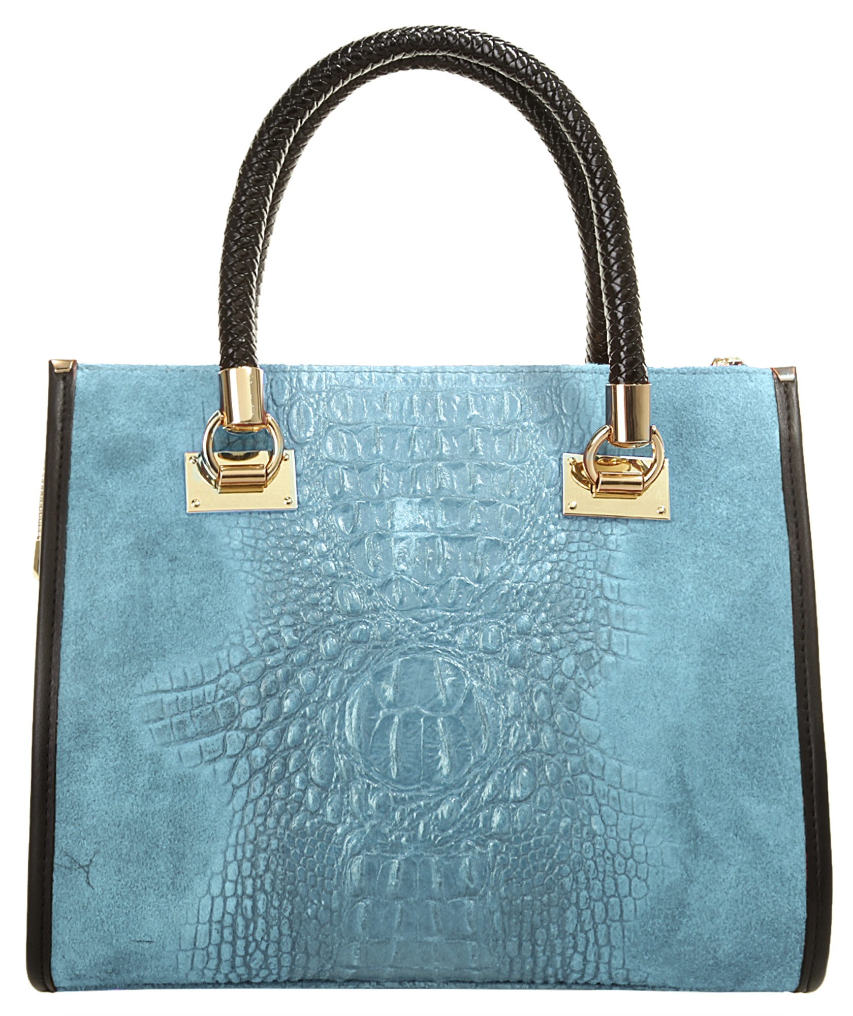 Cluty Henkeltasche, echt Leder, Made in Italy