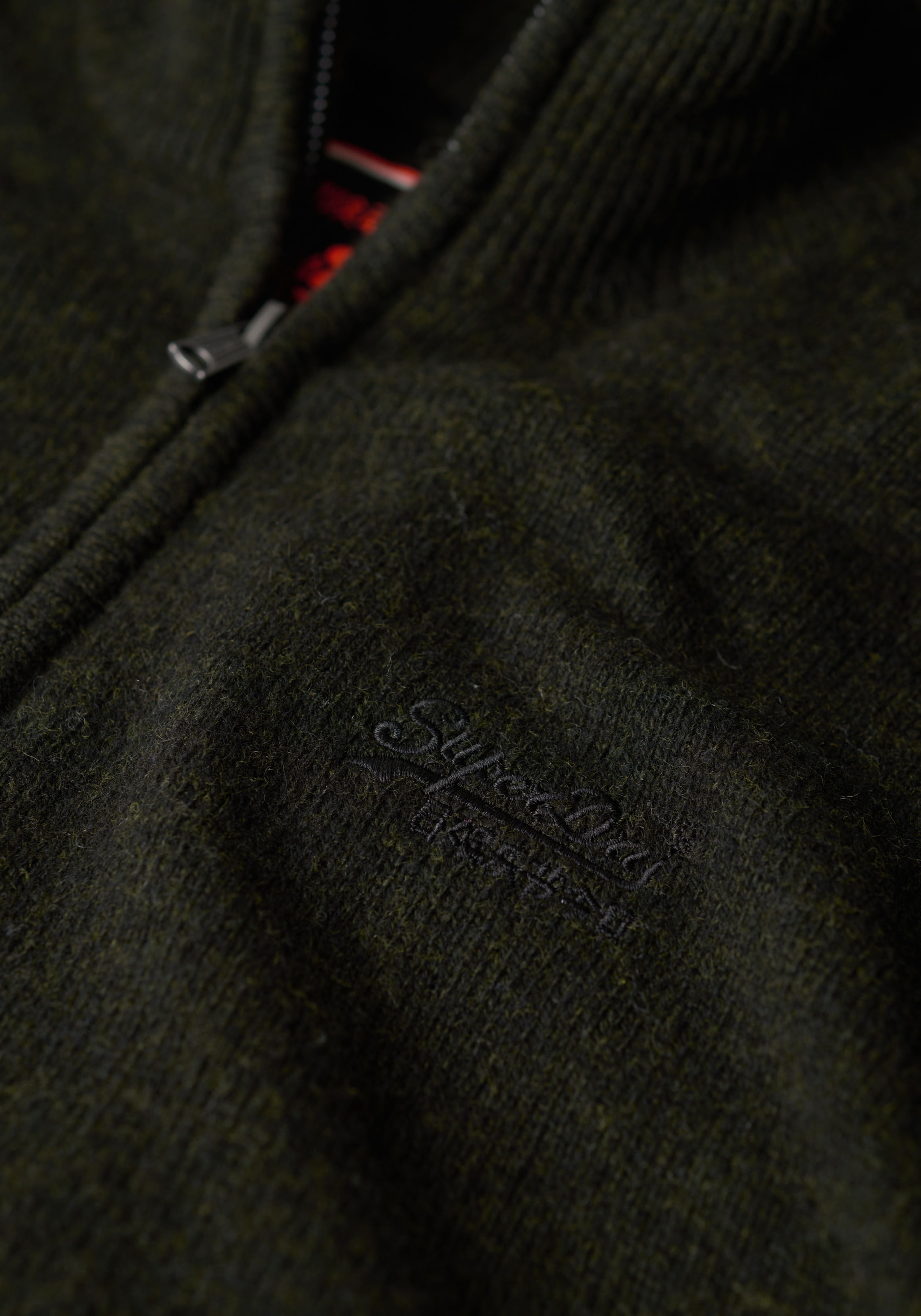 Superdry Strickpullover »ESSENTIAL EMB KNIT HALF ZIP«