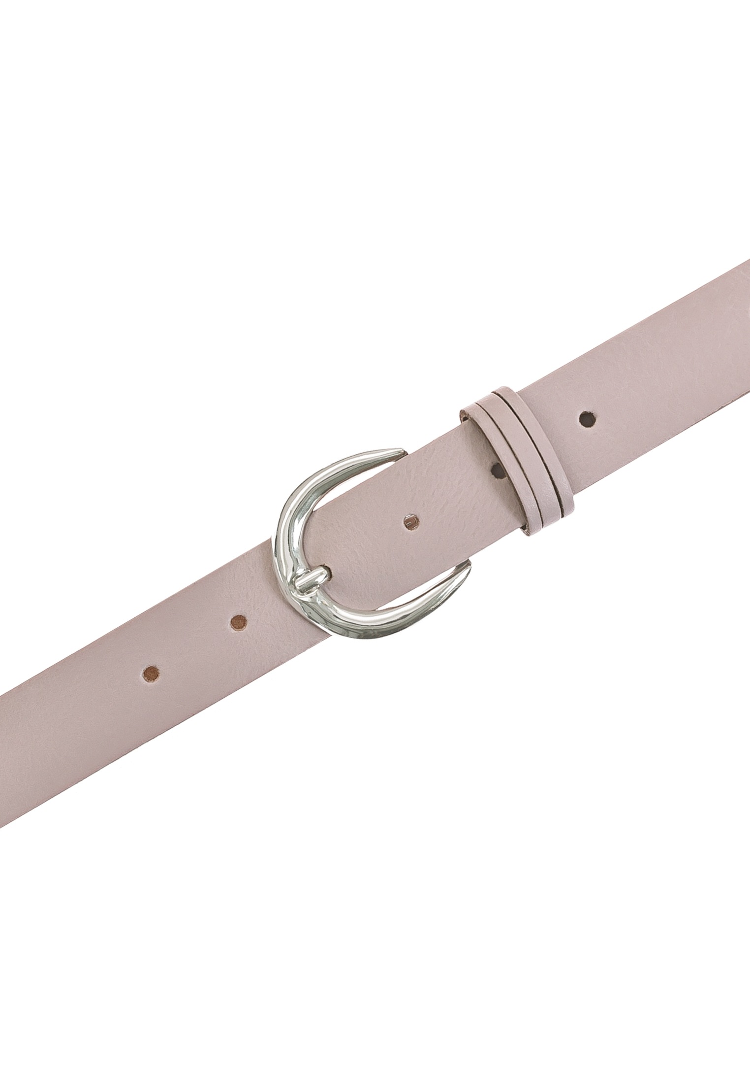Tamaris Ledergürtel ""Clara Silver"" mit glänzender silberfarbener Schliesse, unifarben, 3 cm breit