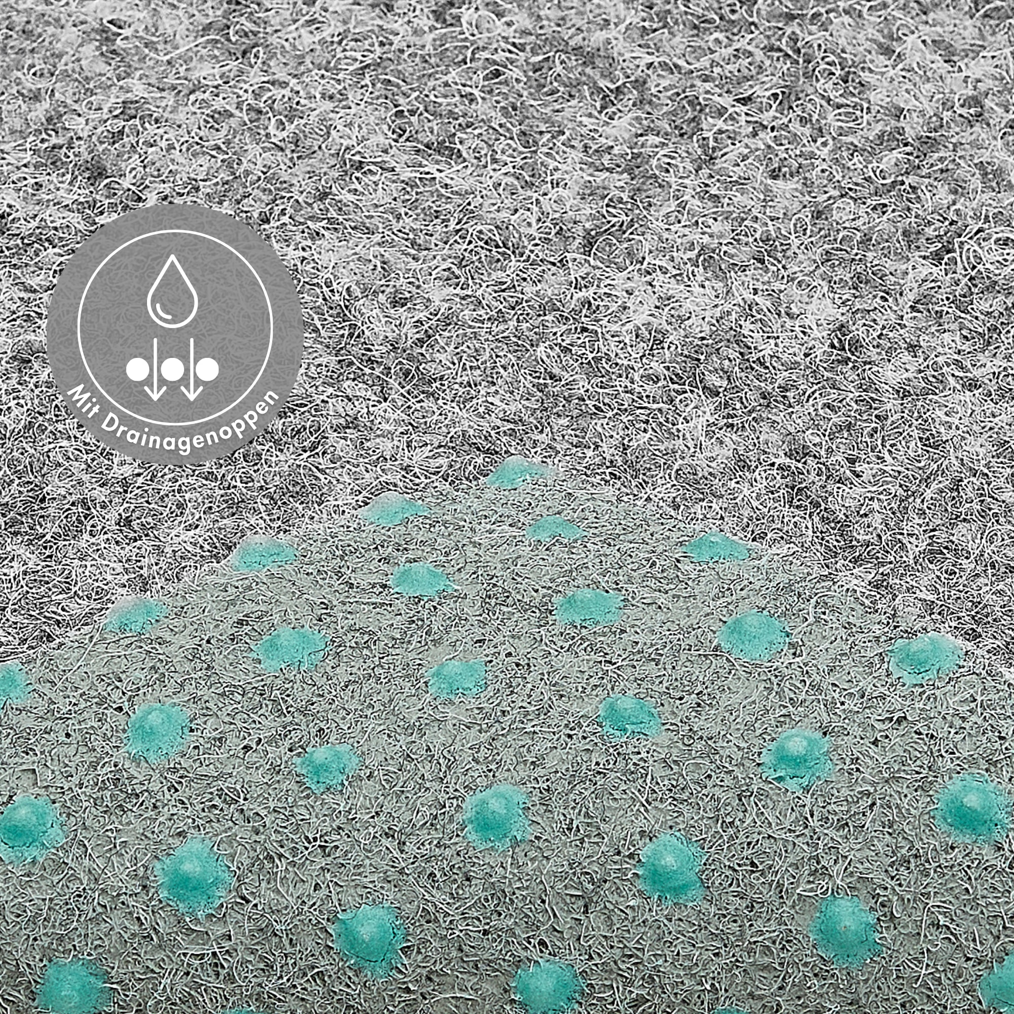 Andiamo Kunstrasen »Dijon, Made in Netherlands«, rechteckig, 6 mm Höhe, aus Nadelfilz, mit Noppen, strapazierfähig, wasserfest & UV-beständig