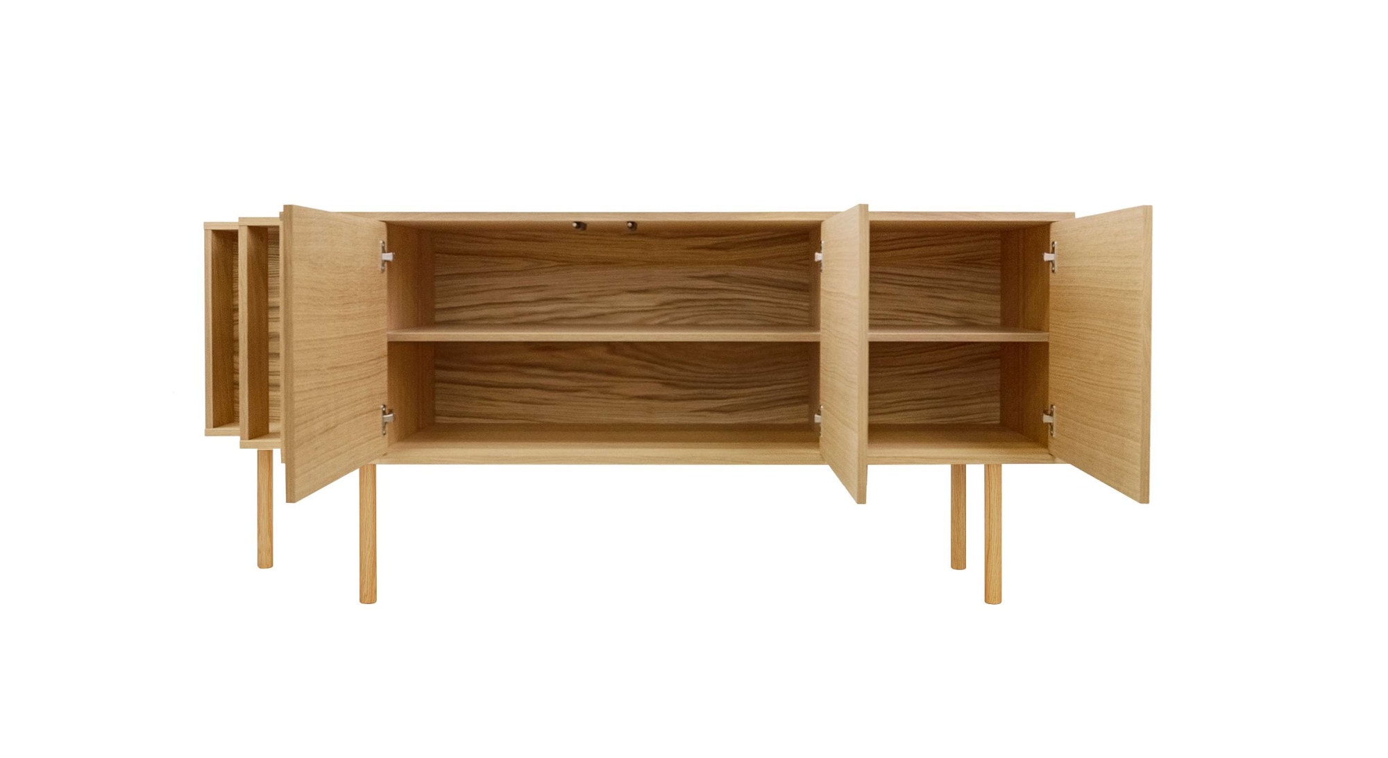 Woodman Sideboard »Shift«, mit Echtholzfurnier aus Eiche, Breite 189 cm, mit Push-to-Open, FSC®