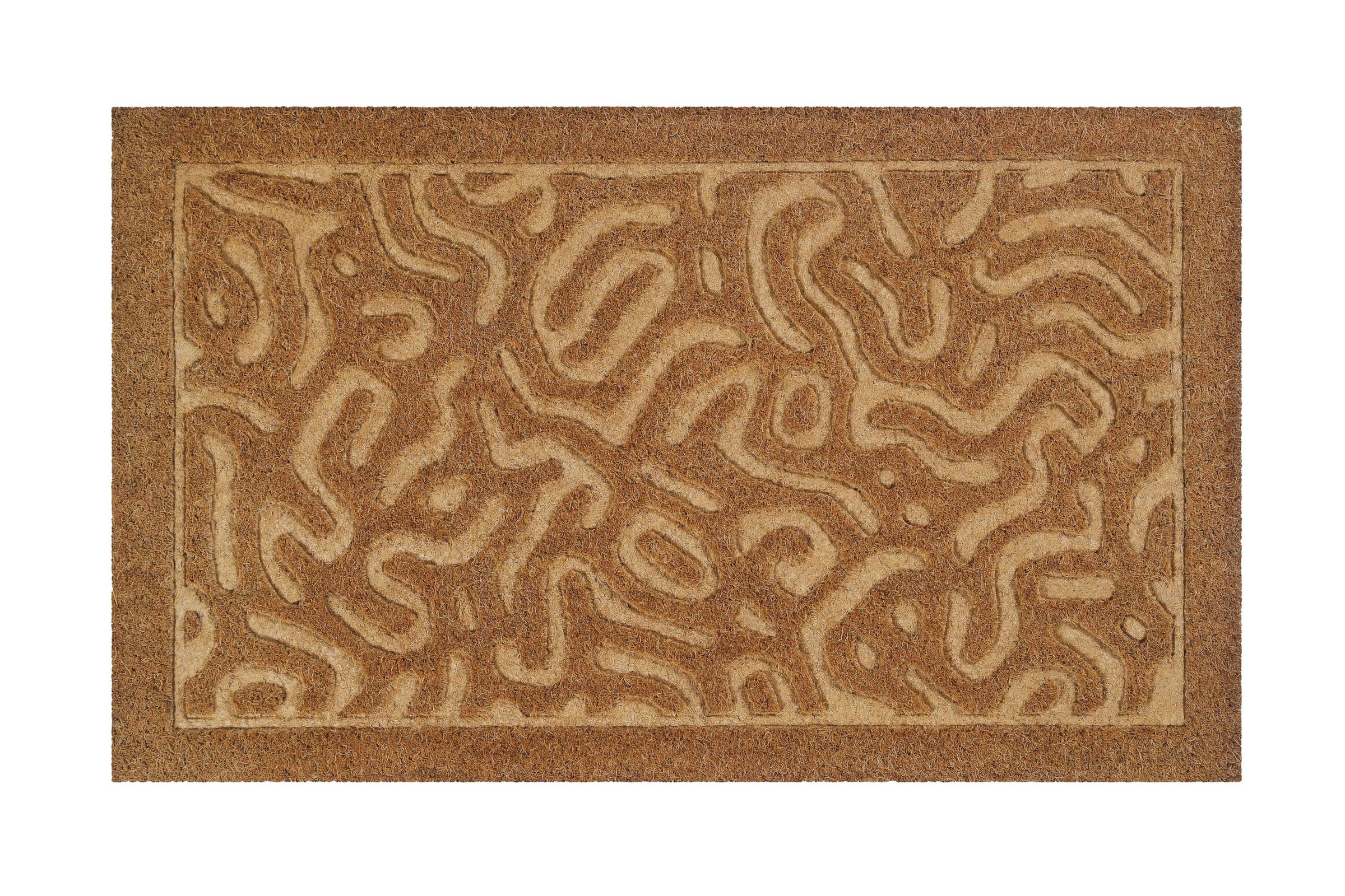 Wecon home Fussmatte »Desert Doodle«, rechteckig, 14 mm Höhe, Kokos, pflegeleicht, rutschfest, abstraktes Design, Schmutzfangmatte