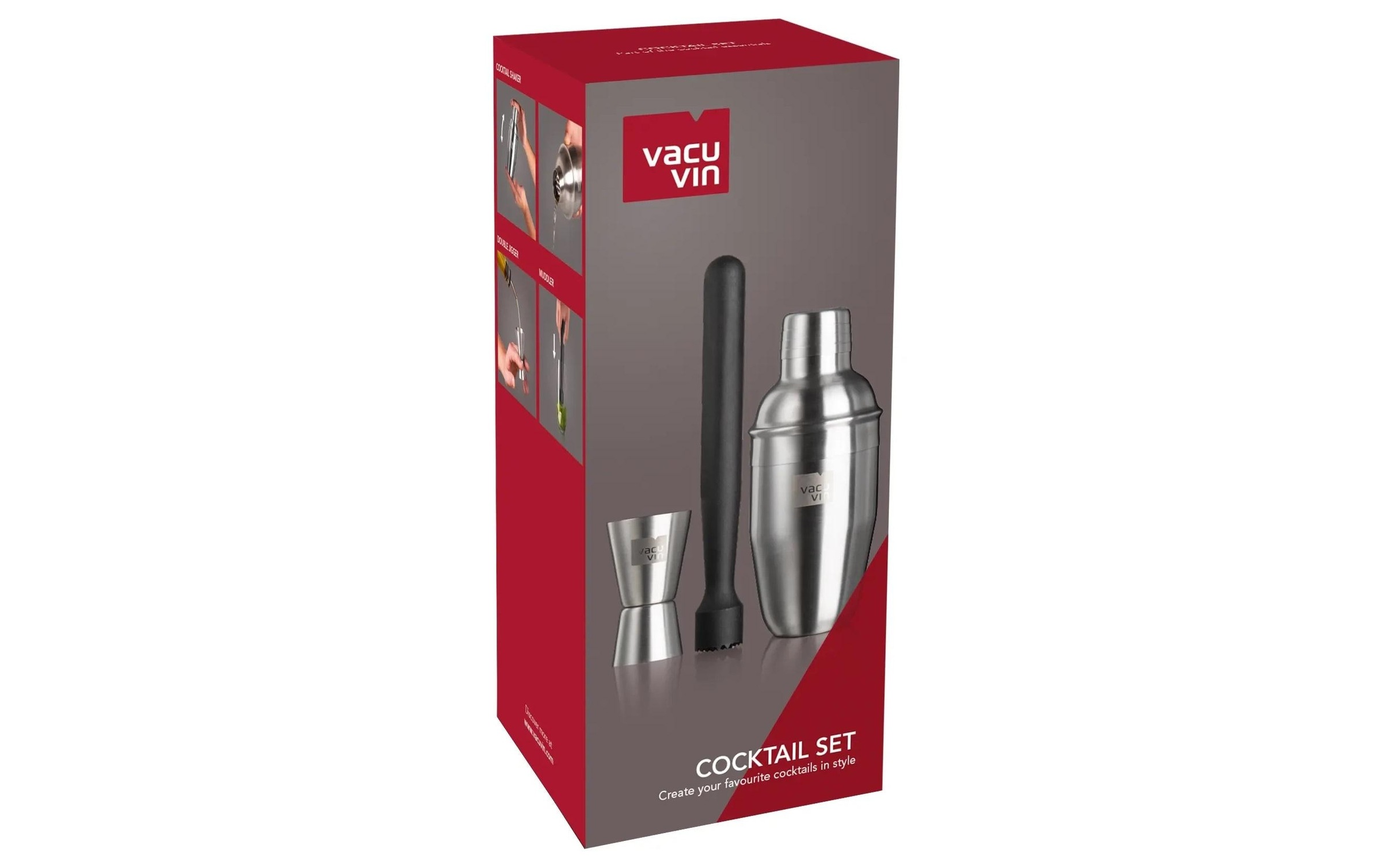 VACUVIN Cocktail Shaker »0.35 l, Silberfarben«