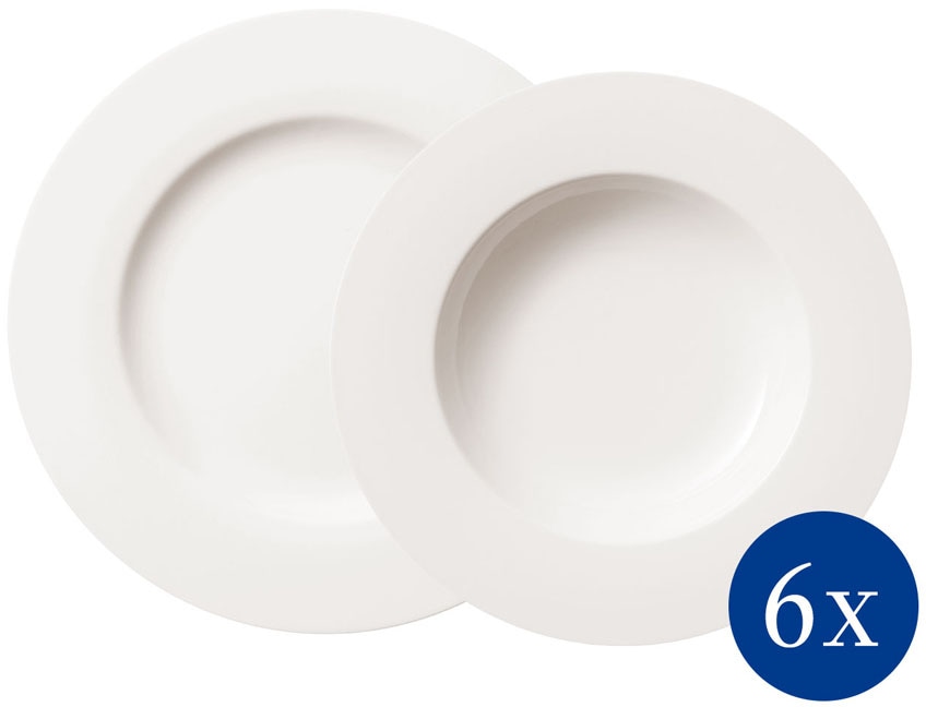 Villeroy & Boch Tafelservice »Geschirr-Set Twist White«, (Set, 12 tlg.), Teller Set, Premium-Qualität, 12 Teile, für 6 Personen