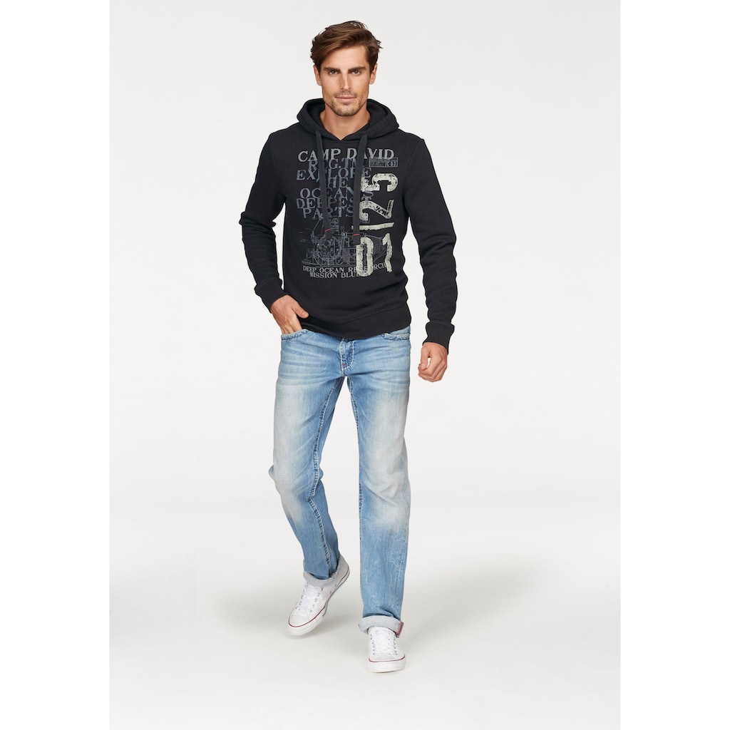 CAMP DAVID Loose-fit-Jeans, mit markanten Nähten und Stretch