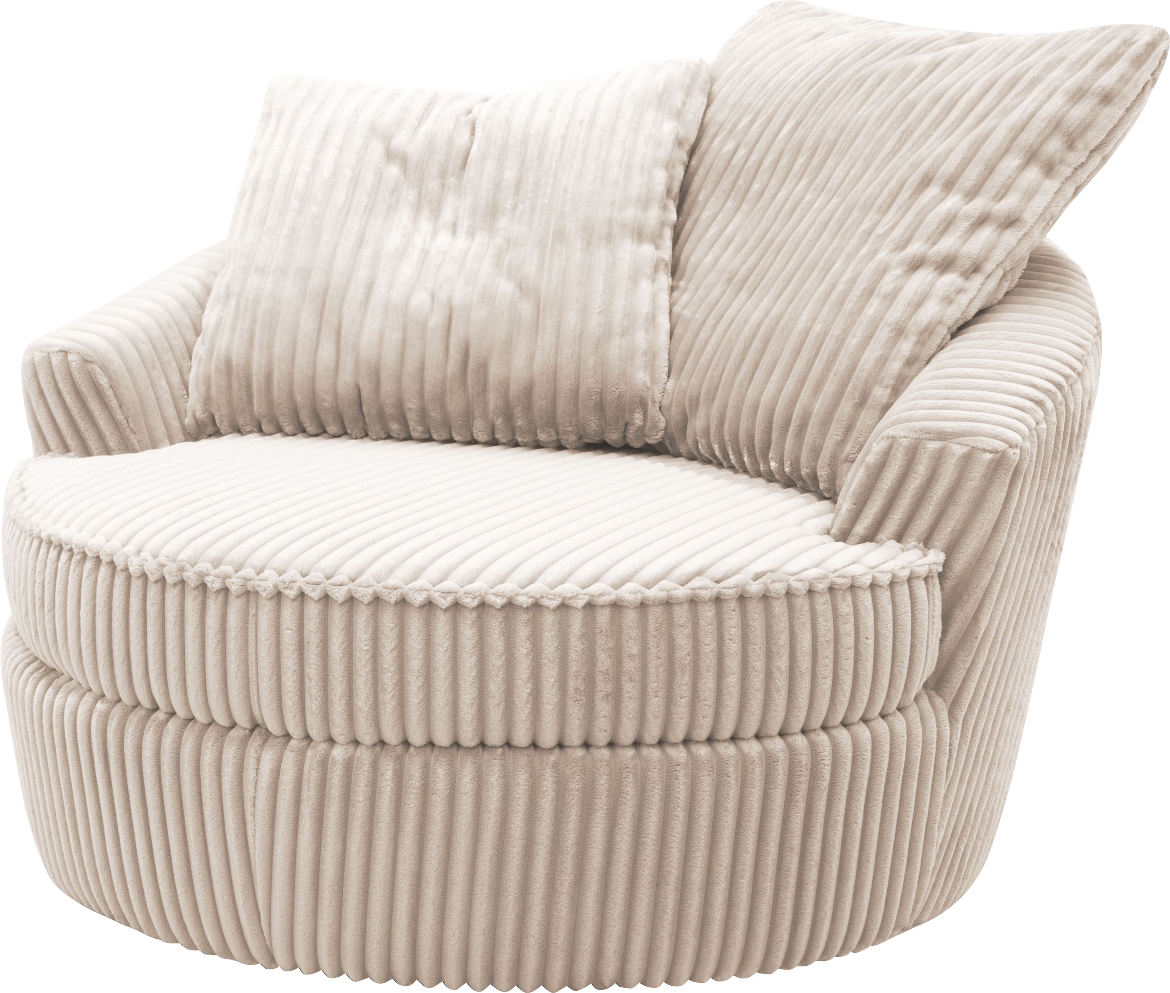 INOSIGN Drehsessel »AMECA, Love Seat XXL, Lese-Sessel, Big-Sessel 122 x 126 x 76 cm«, (1 St.), mit Mega-Cordstoff, Drehfunktion und Federkern