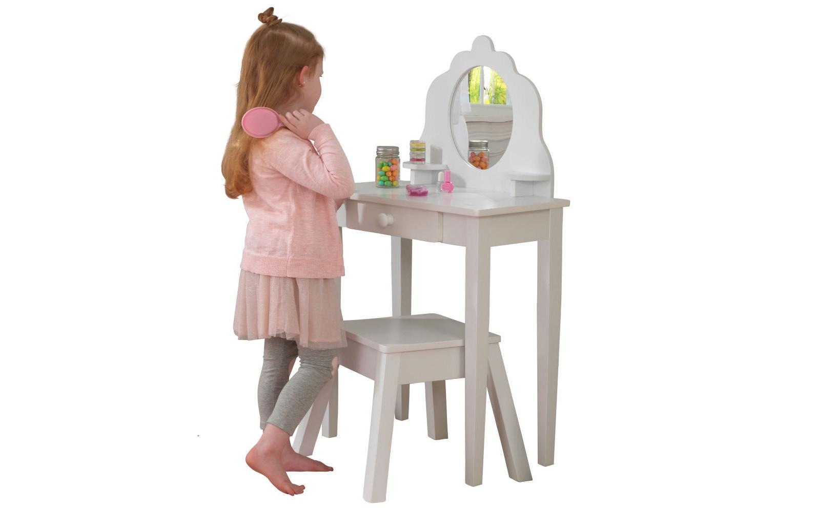 KidKraft® Schminktisch »Frisierset - Mittelgrosser Frisiertisch & Hocker«