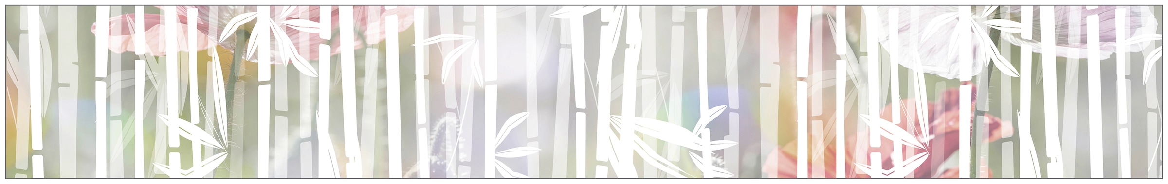 MySpotti Fensterfolie »Look Bamboo white«, halbtransparent, glattstatisch haftend, 200 x 30 cm, statisch haftend