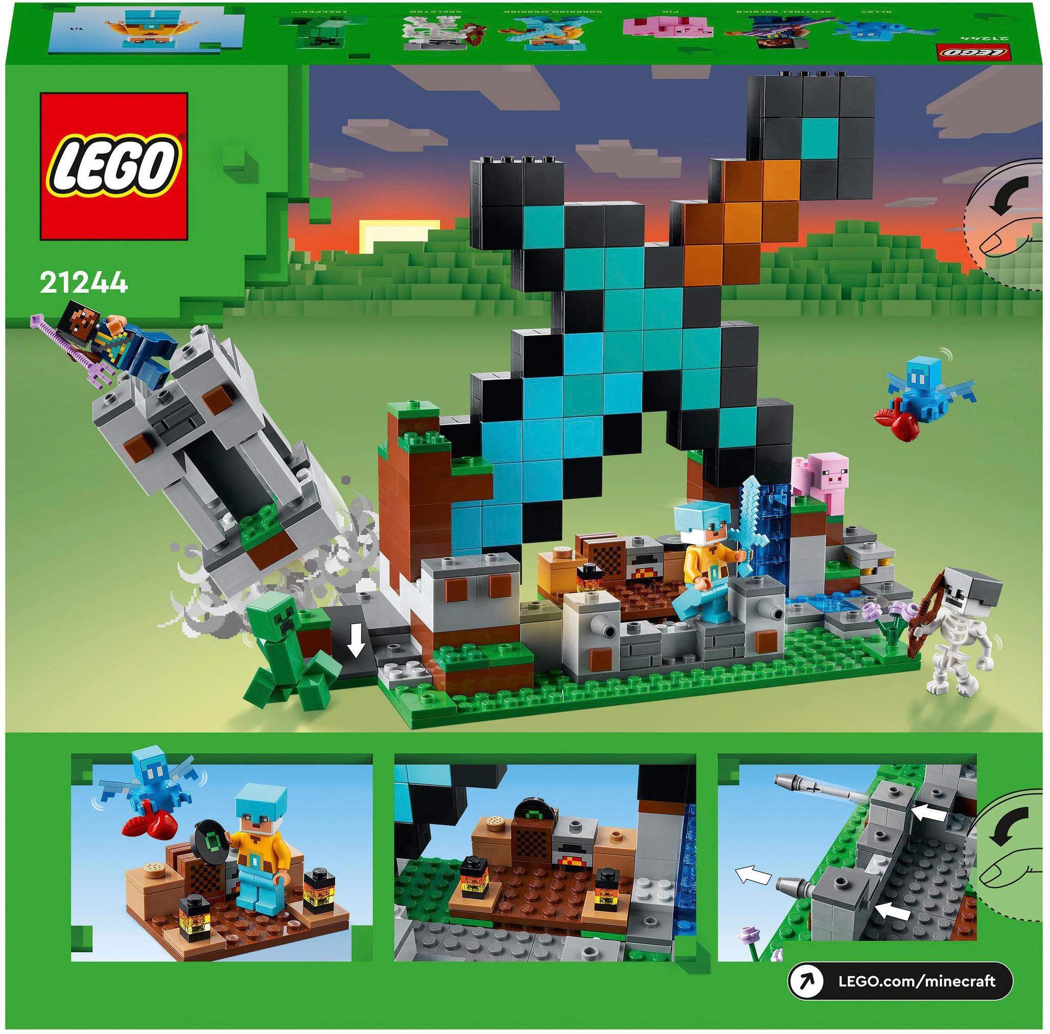 LEGO® Konstruktionsspielsteine »Der Schwert-Aussenposten (21244), LEGO® Minecraft«, (427 St.), Made in Europe