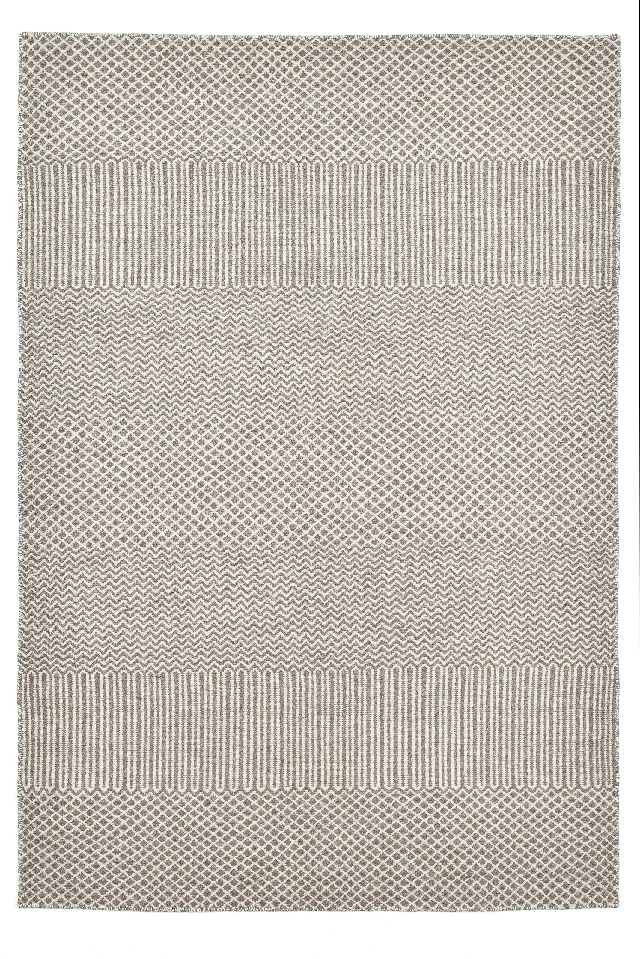 my home Wollteppich »Edling«, rechteckig, 10 mm Höhe, Handweb Teppich, reine Wolle, modernes Design, Scandi, Wohnzimmer