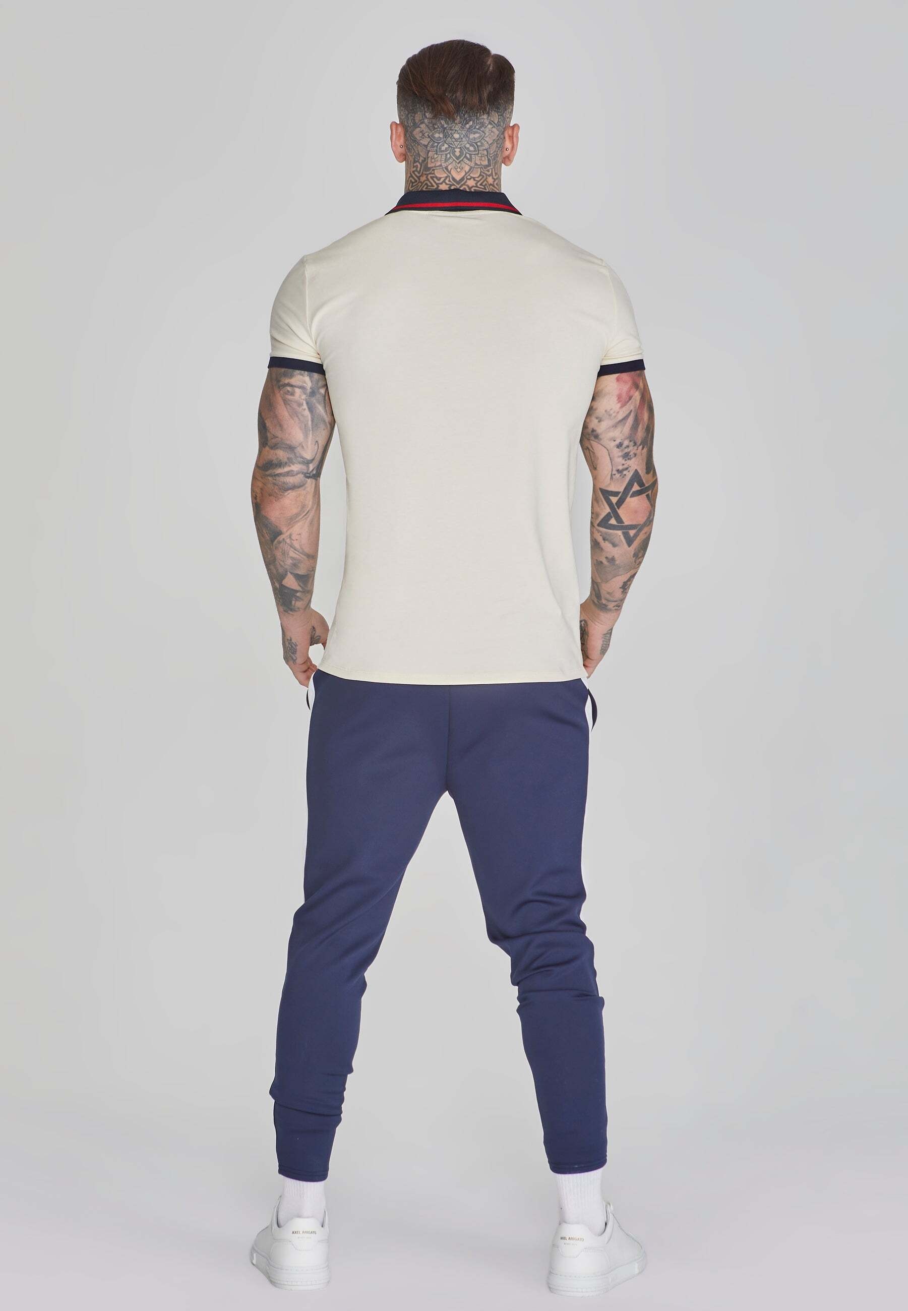 Siksilk Poloshirt »Siksilk Poloshirt Polo T-Shirt in Ecru«